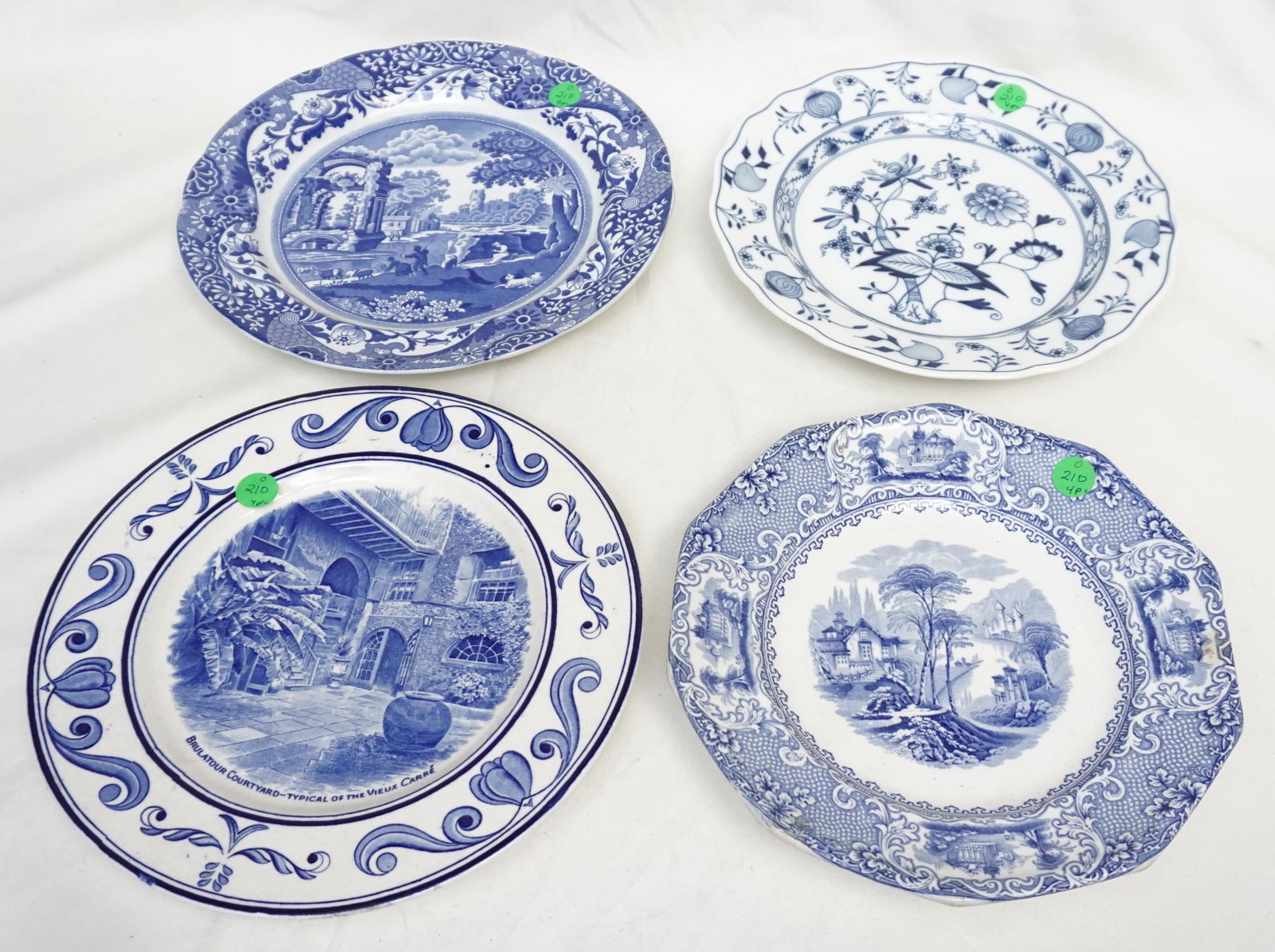 4 BLUE & WHITE PLATES MEISSEN + (1 of 9)