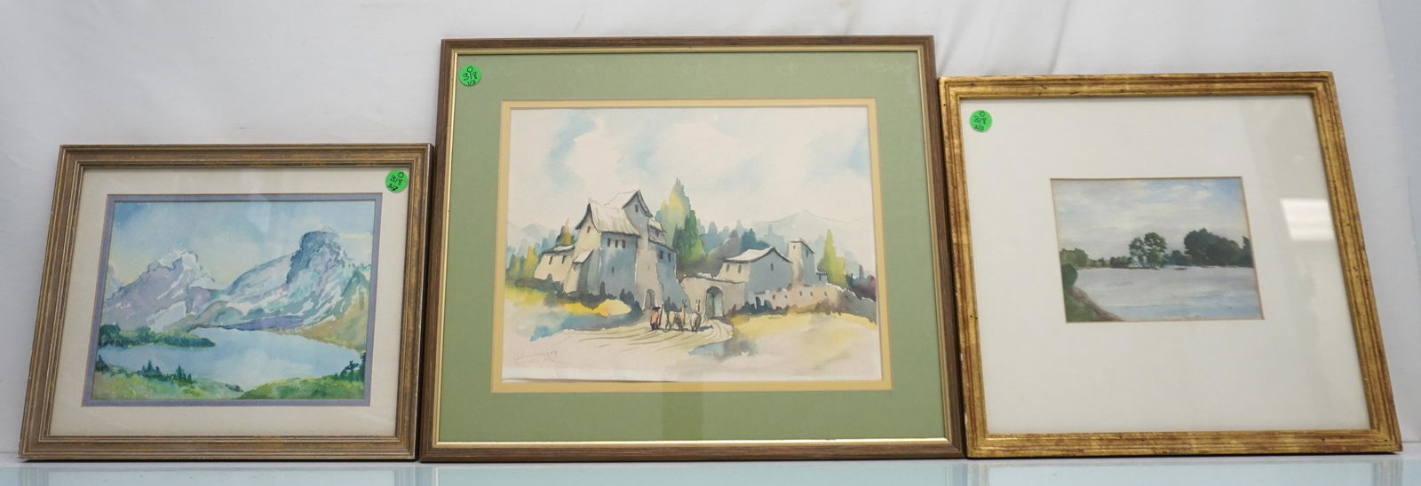 3 PC VINTAGE WATERCOLOR LANDSCAPES (1 of 7)