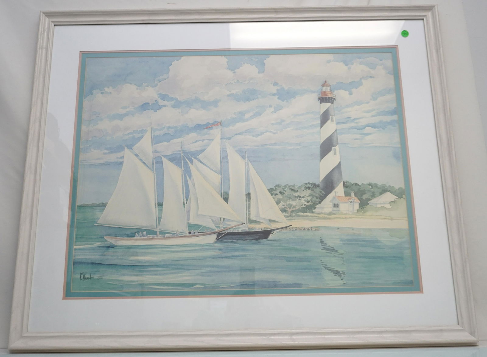 LARGE PAUL BRENT PASSING THE LIGHTHOUSE PRINT (1 of 6)