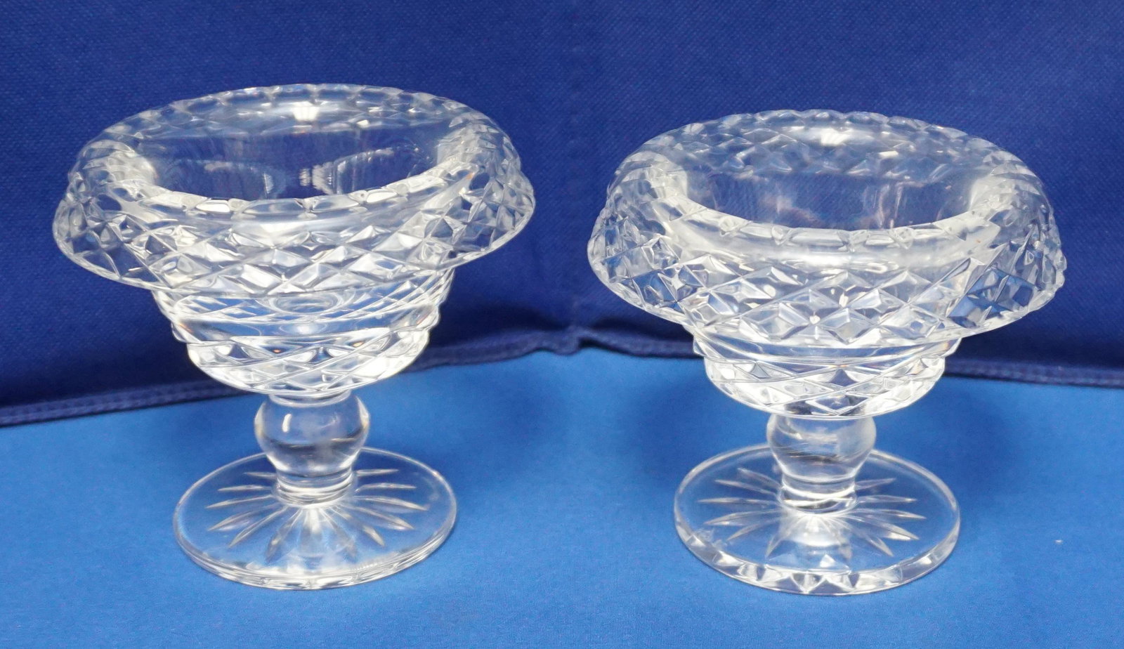 PAIR WATERFORD CRYSTAL TURNOVER BOWLS (1 of 7)