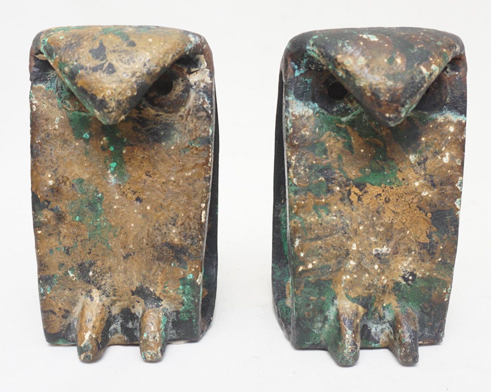 MID CENTURY BRUTALIST OWL BOOKENDS (1 of 6)