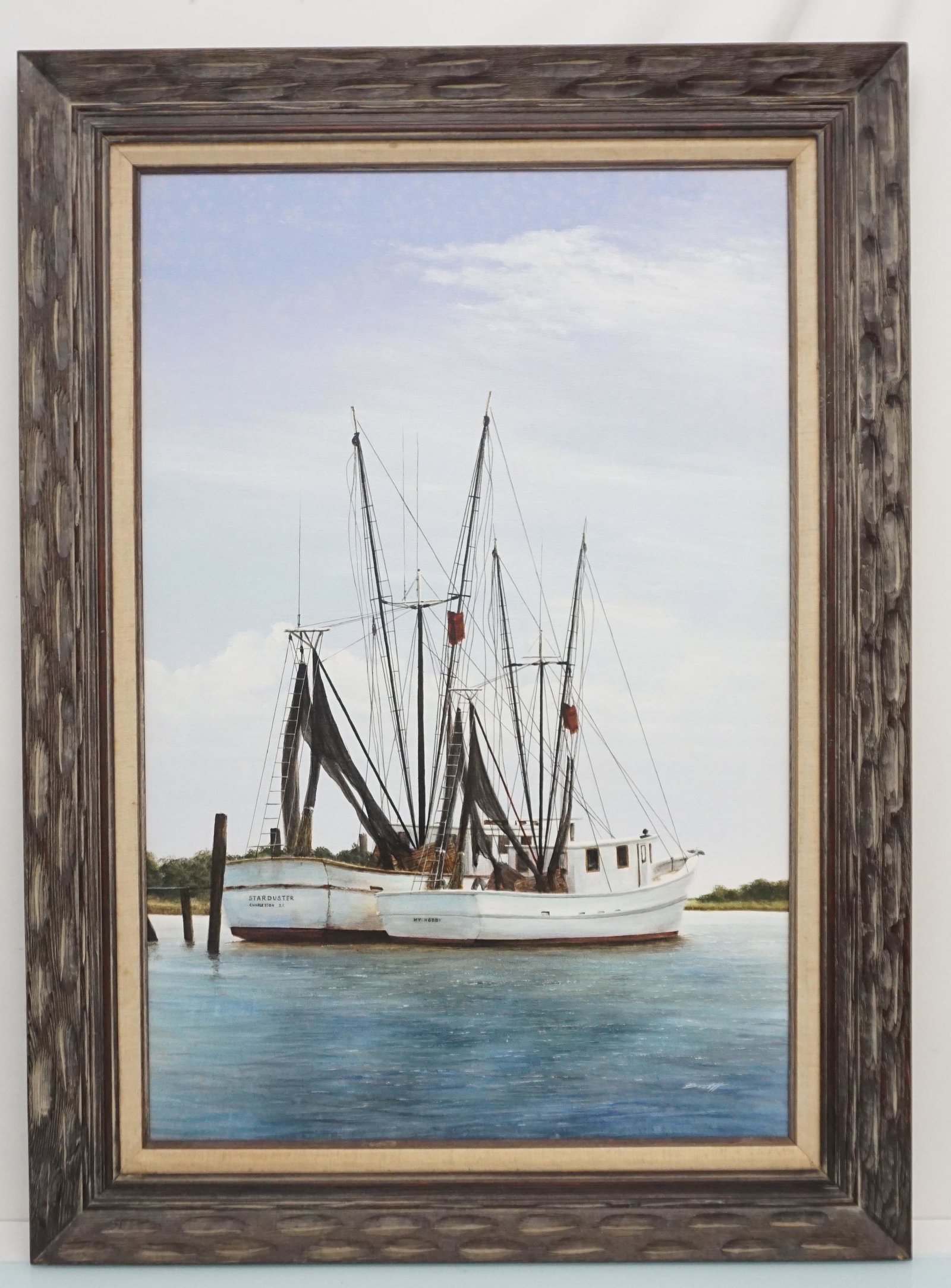 ORIGINAL OIL JIM BOOTH (1945-2021) SHRIMP BOAT (1 of 8)
