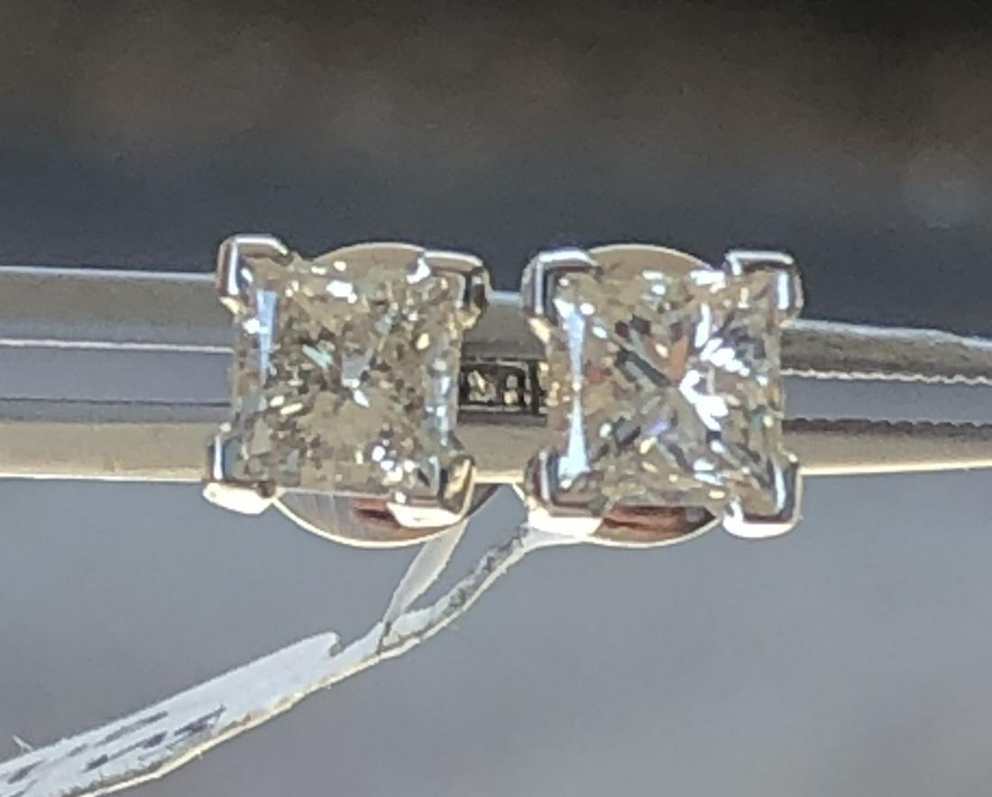 1.98 CT/TW PRINCESS CUT STUD EARRINGS (1 of 5)