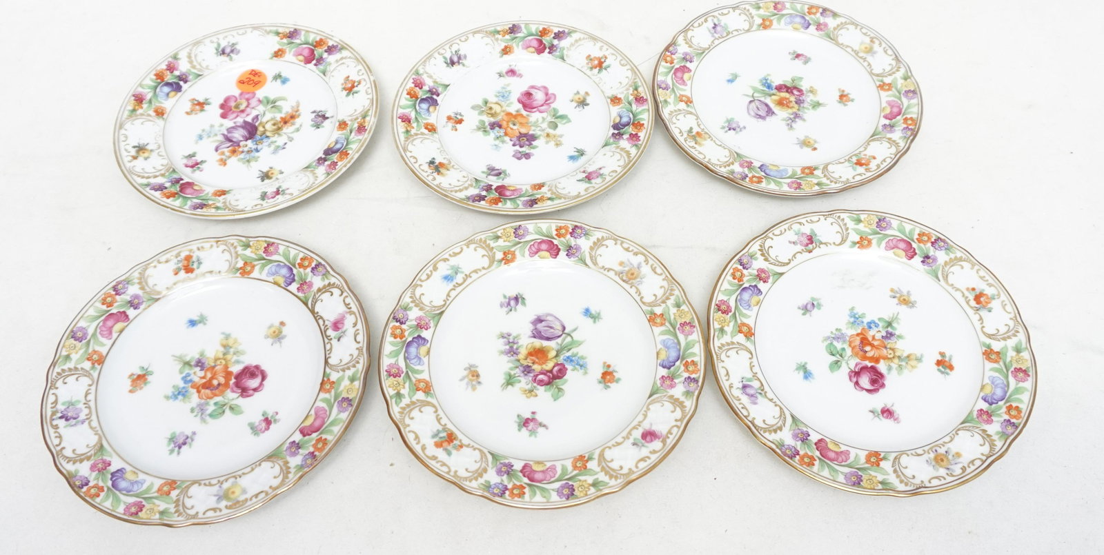 6 SCHUMANN DRESDEN BREAD PLATES (1 of 4)