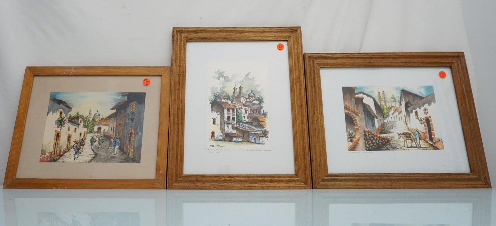 3 VINTAGE WATERCOLORS ON PAPER (1 of 5)