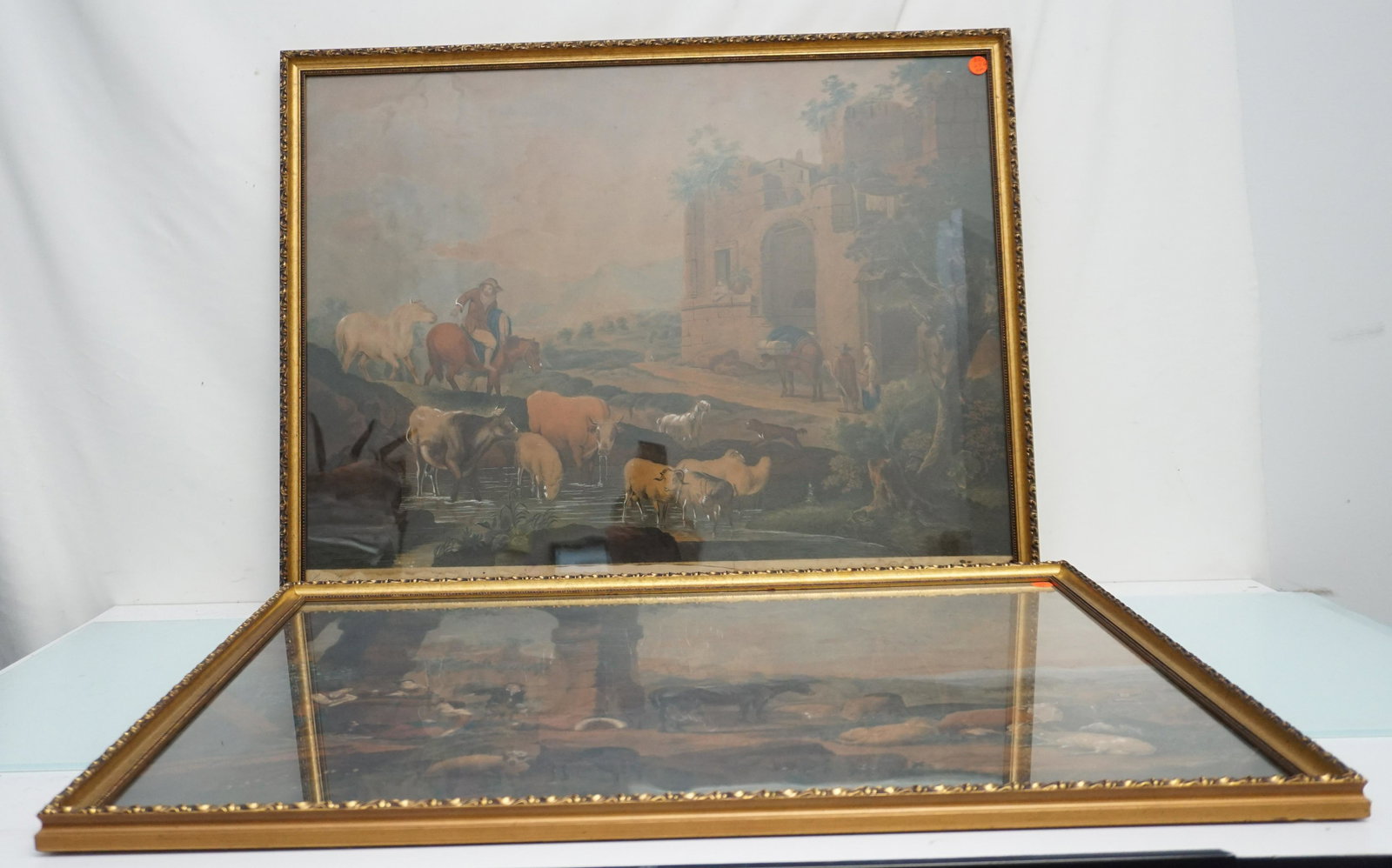 PAIR OF RARE 1799 HAND COLORED ENGRAVINGS: Pair of very Rare c. 1799 Hand Colored Engravings by John Murphy (1748-1820) after Salvator Rosa. John Murphy was a Mezzotint engraver (chiefly of historical and Scriptural subjects), print publisher;