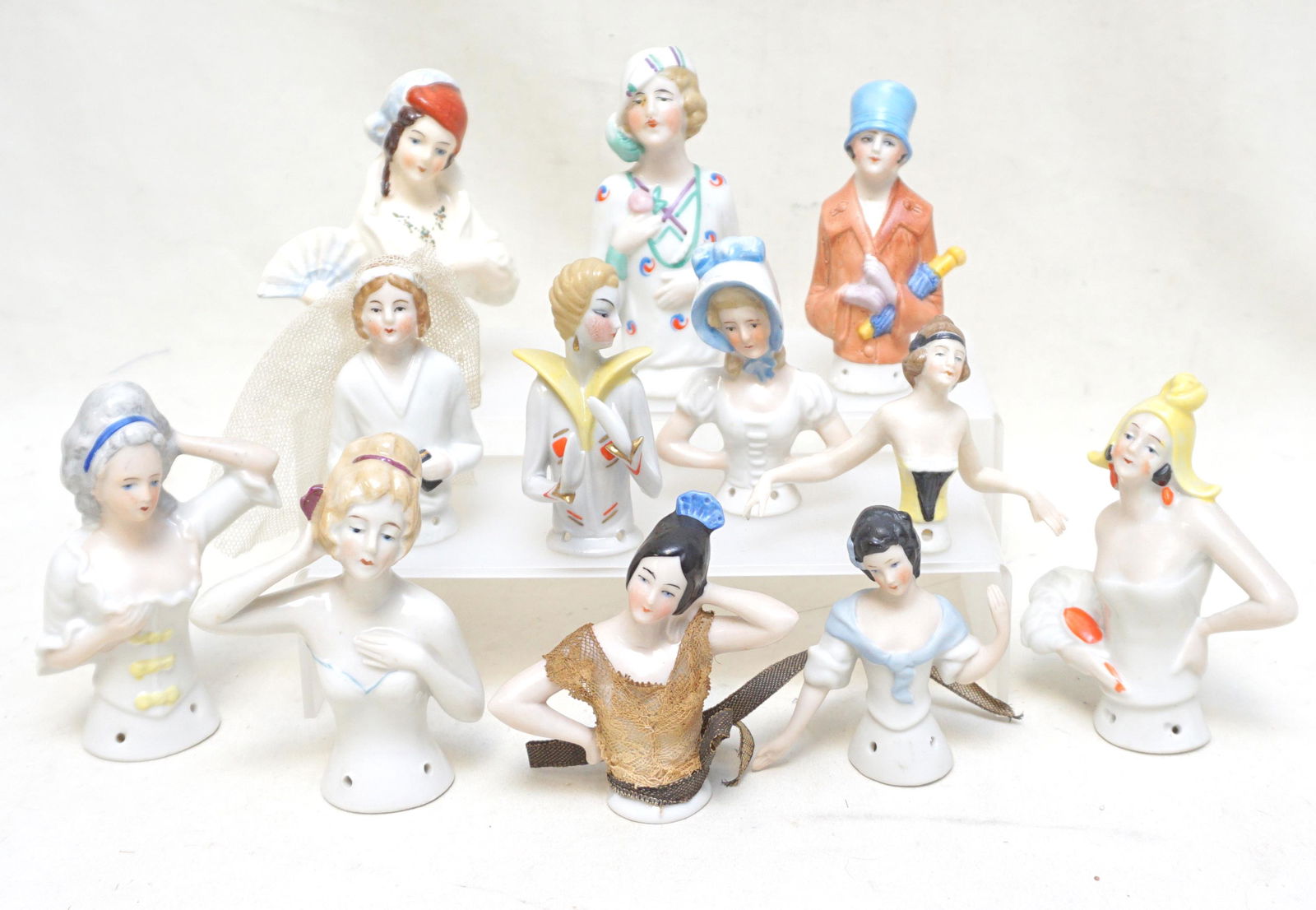 12 ART DECO PORCELAIN HALF DOLLS (1 of 5)