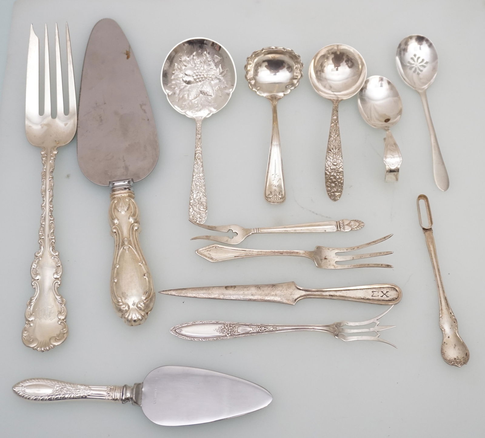 12 pc STERLING SILVER ANTIQUE / VINTAGE (1 of 5)