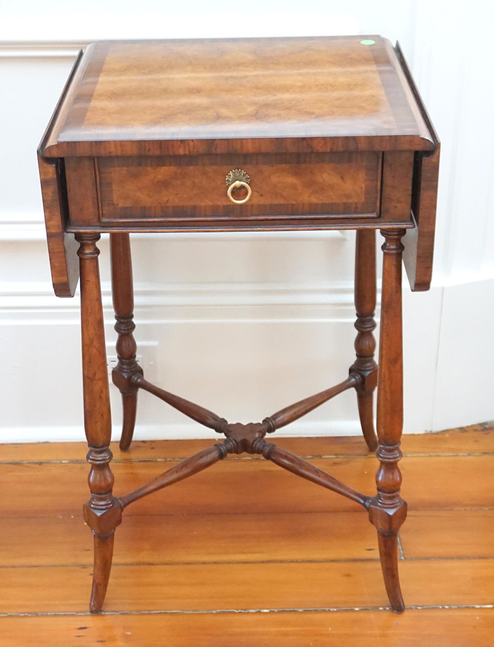 SCARBOROUGH HOUSE BURL WALNUT PEMBROKE TABLE (1 of 8)