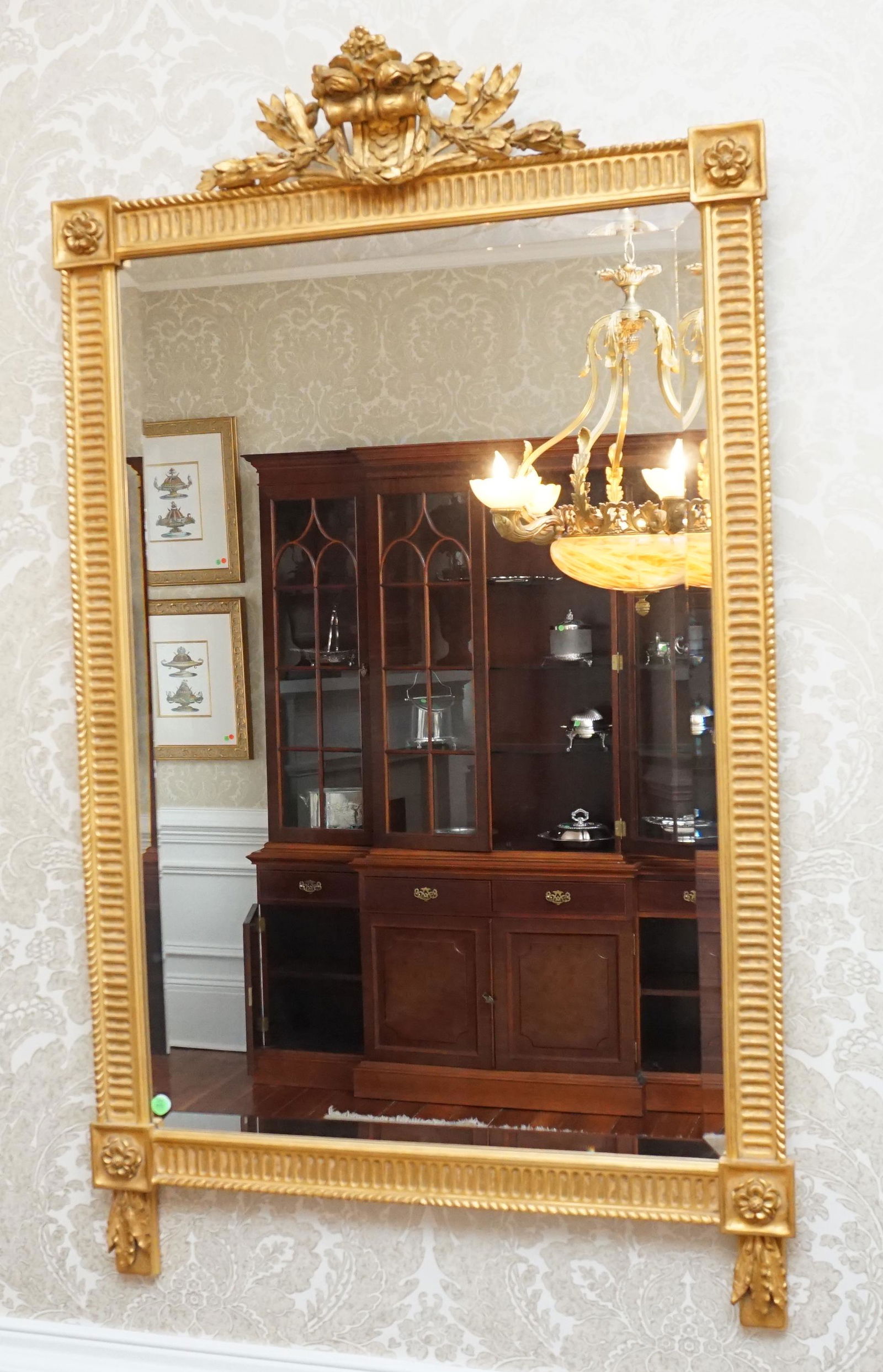 LARGE CARVERS GUILD GILT MIRROR (1 of 5)