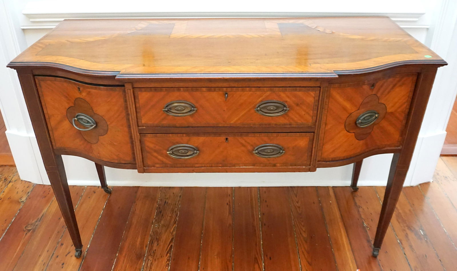 ANTIQUE WALNUT MARQUETRY SIDEBOARD (1 of 8)