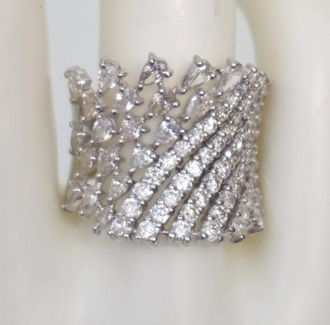FABULOUS CASCADING DIAMOND RING (SZ 7.5) (1 of 5)