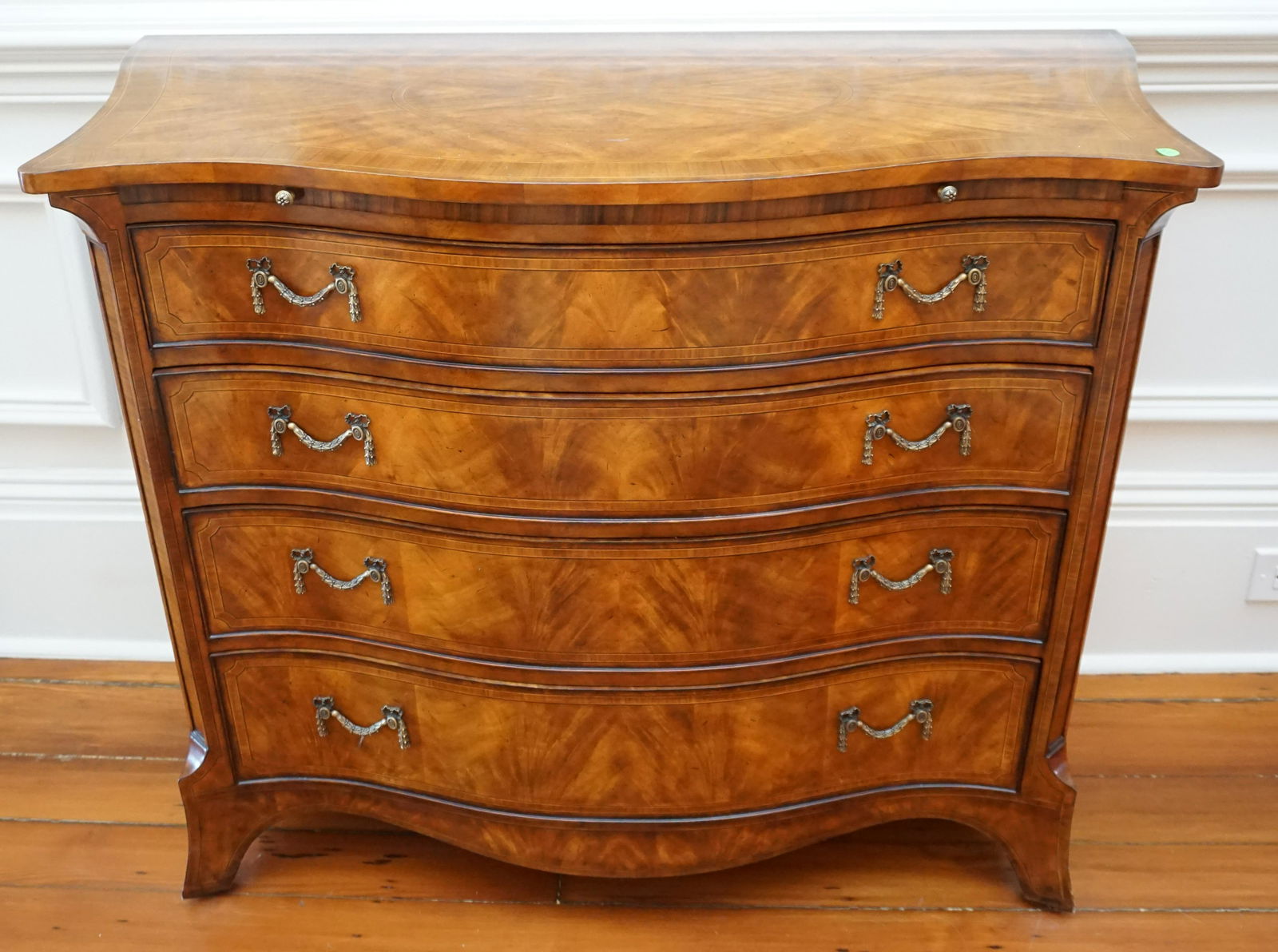 THEODORE ALEXANDER FLAME MAHOGANY CHEST (1 of 8)