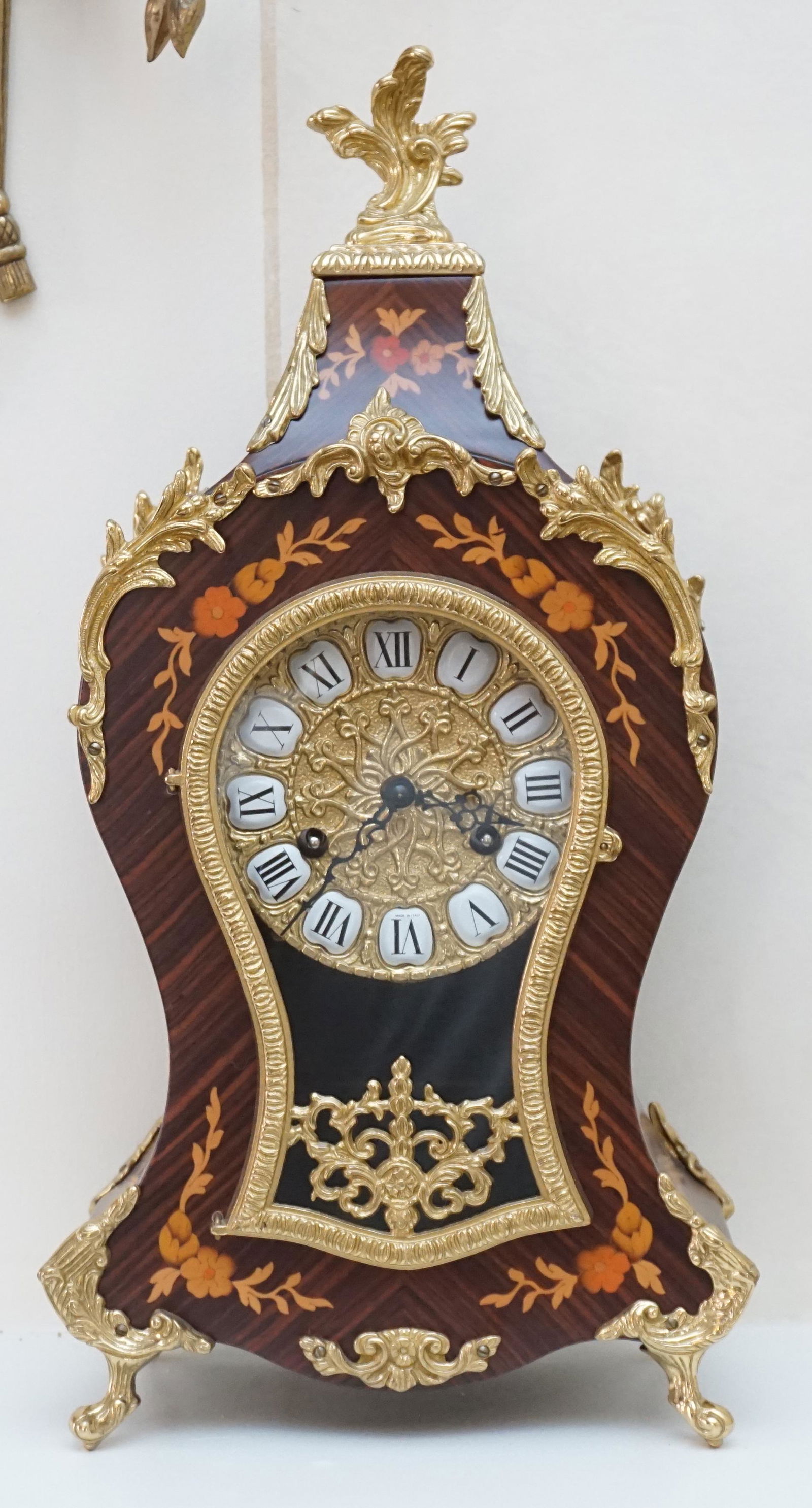 ITALIAN BOULLE STYLE MANTEL CLOCK BY FRANZ HERMLE (1 of 10)