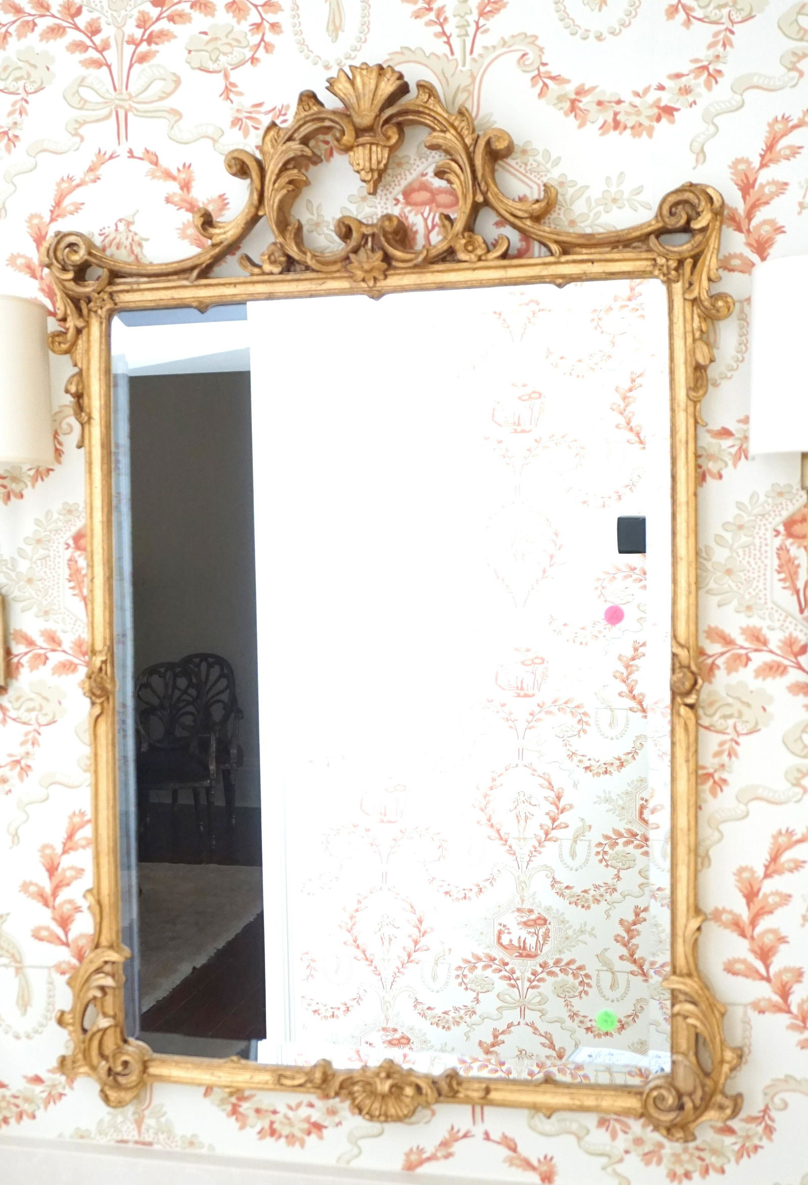 CARVED GILT HICKORY MANOR HOUSE MIRROR (1 of 3)