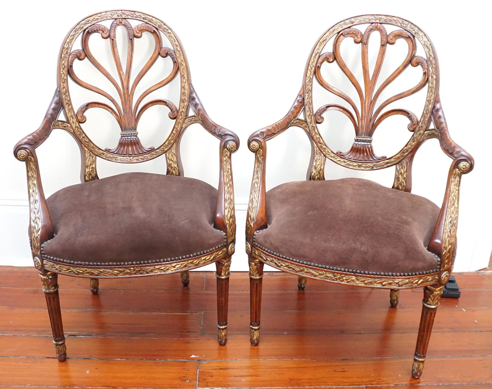 PAIR THEODORE ALEXANDER NEOCLASSICAL ARMCHAIRS (1 of 5)