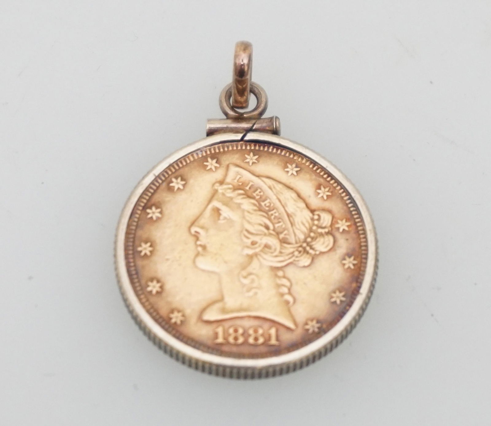 1881 $5 GOLD COIN LIBERTY PENDANT (1 of 2)