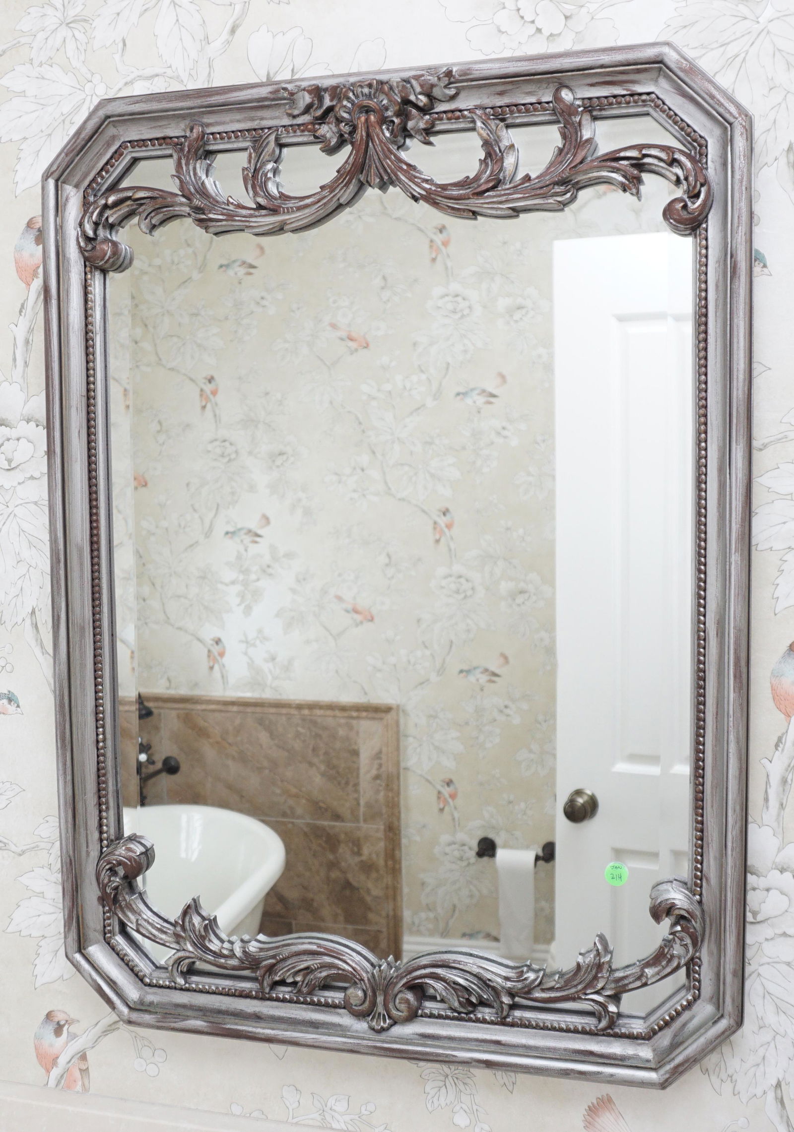 SILVER LEAF BEVELED MIRROR (1 of 3)