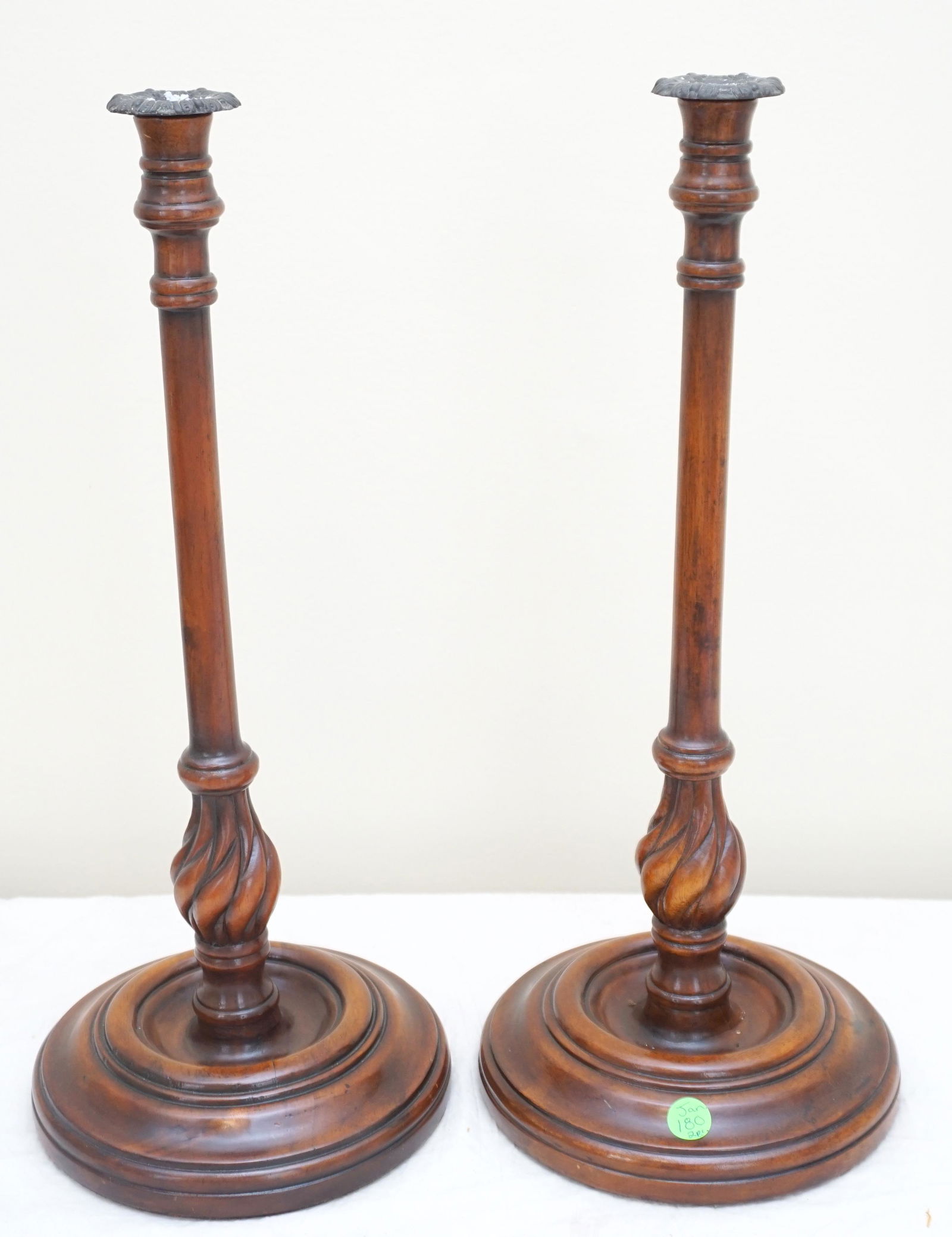 PAIR THEODORE ALEXANDER 18" CANDLESTICKS (1 of 4)