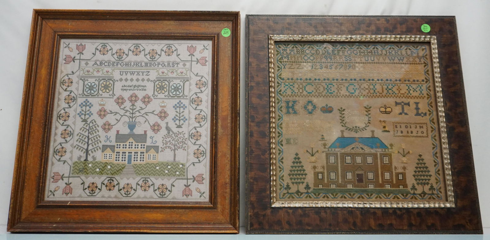 2PC AMERICAN SCHOOLGIRL NEEDLEPOINT SAMPLERS (1 of 5)