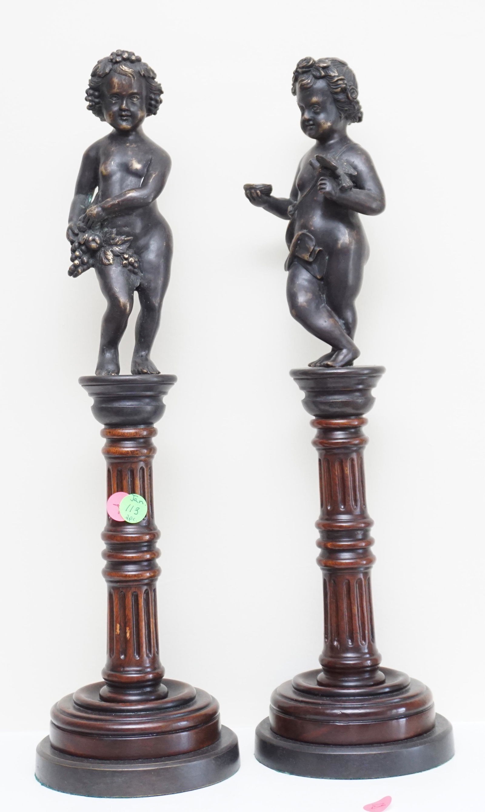 PAIR THEODORE ALEXANDER BRONZE SCULPTURES (1 of 6)