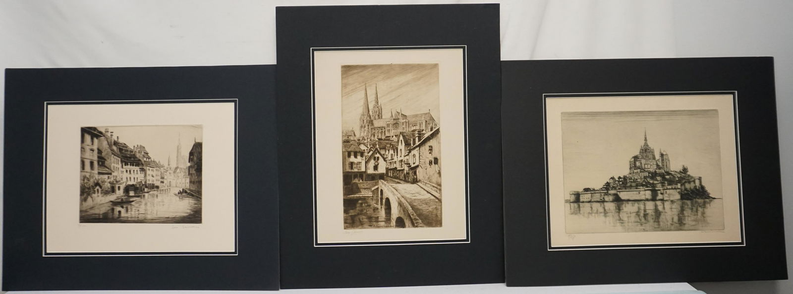 3 CATHEDRAL ETCHINGS INCL NOTRE DAME (1 of 5)