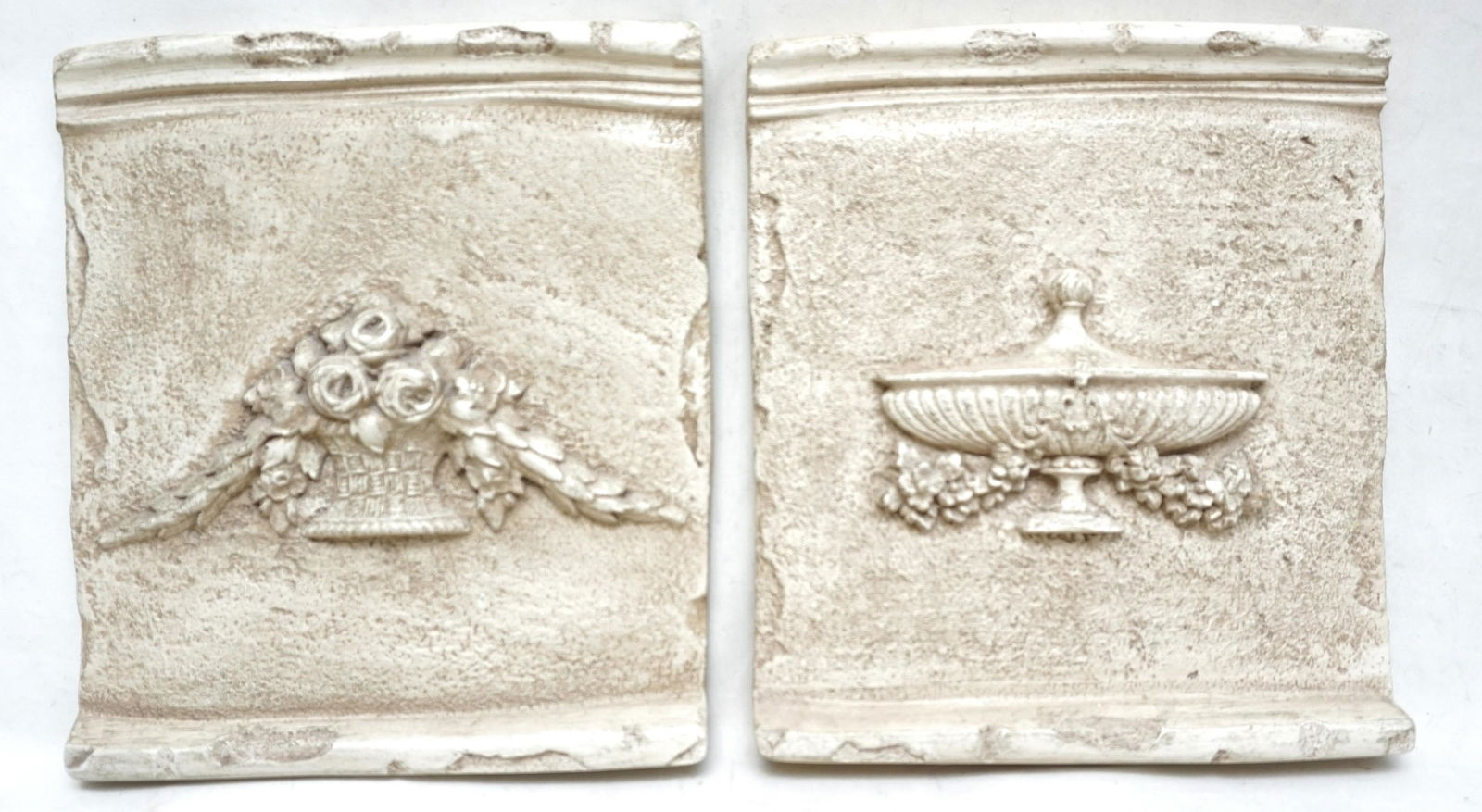 PAIR OF ARCHITECTURAL WALL PLAQUES (1 of 5)