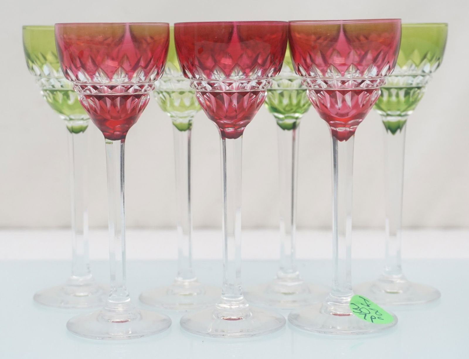 7 COLOR CUT TO CLEAR CORDIALS (1 of 5)