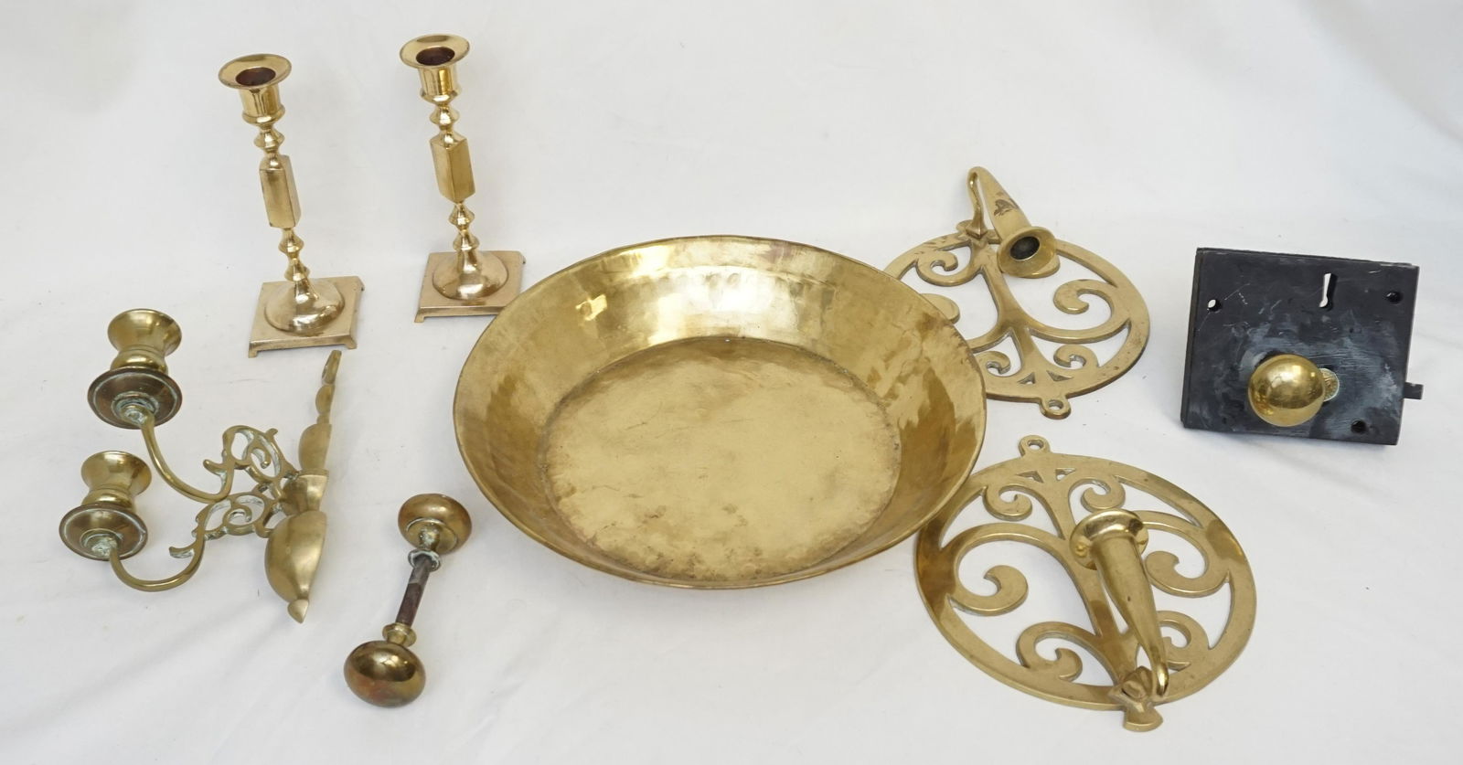 8 PC  BRASS COLLECTIBLES SCONCES, HARDWARE + (1 of 4)