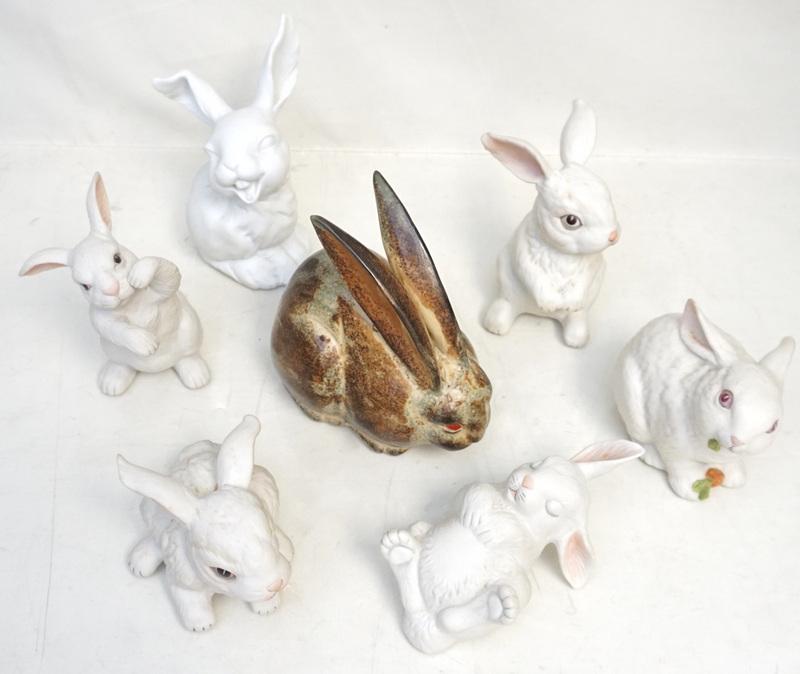 4 VINTAGE BOEHM PORCELAIN RABBITS & MORE (1 of 10)