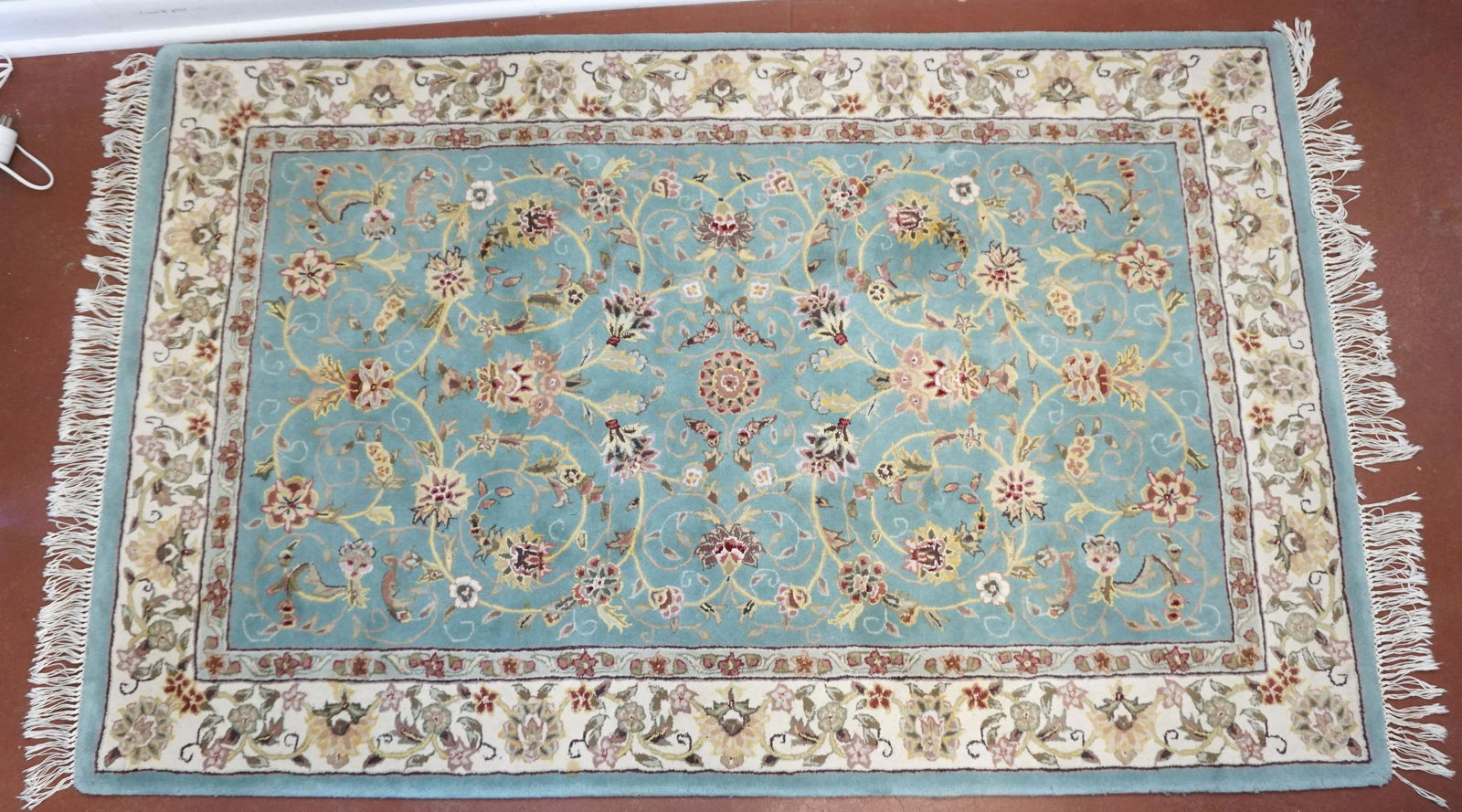 SINO CHINESE KASHAN HAND WOVEN WOOL/SILK CARPET (1 of 5)