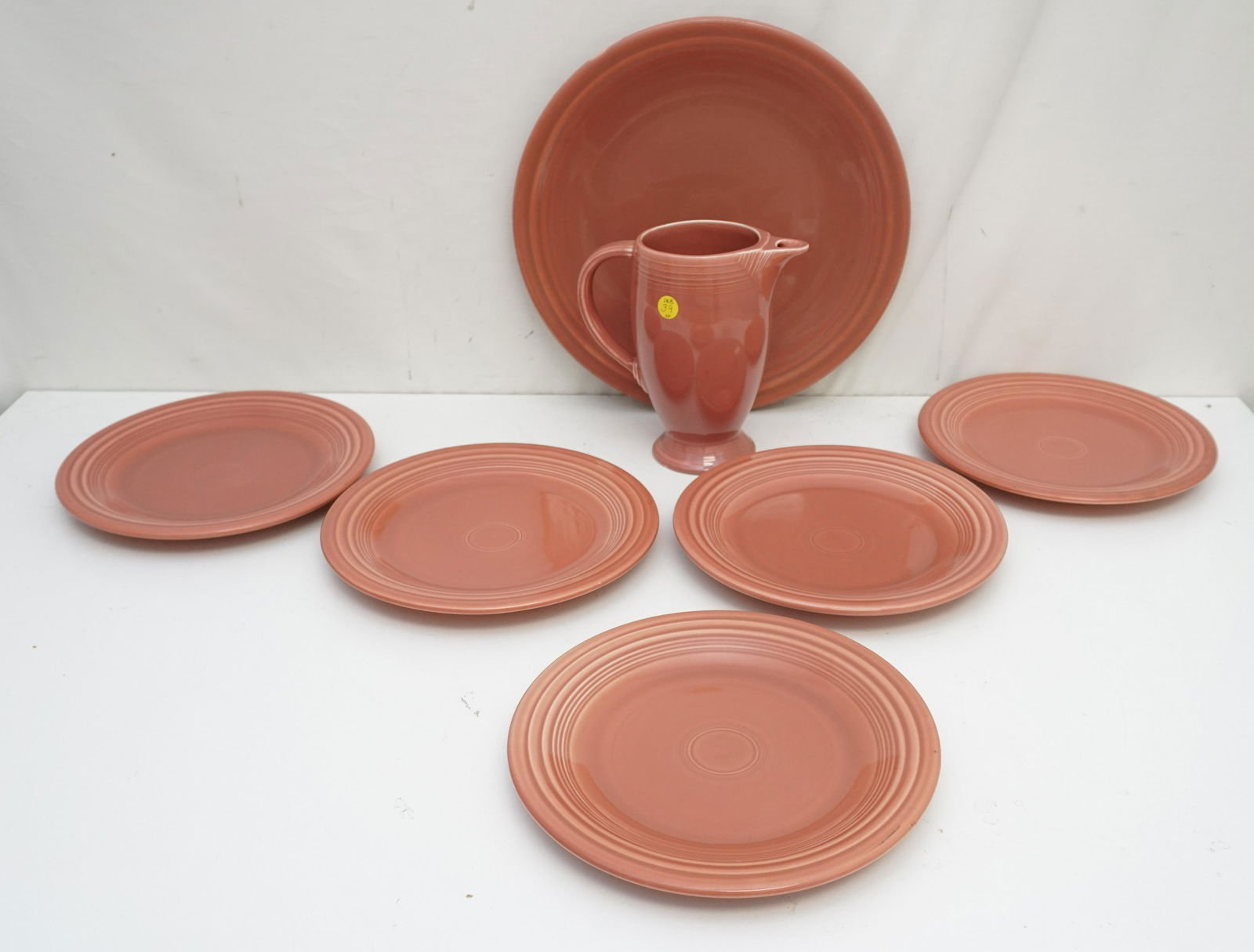 7 pc HOMER LAUGHLIN FIESTA 1959 ROSE PINK (1 of 8)