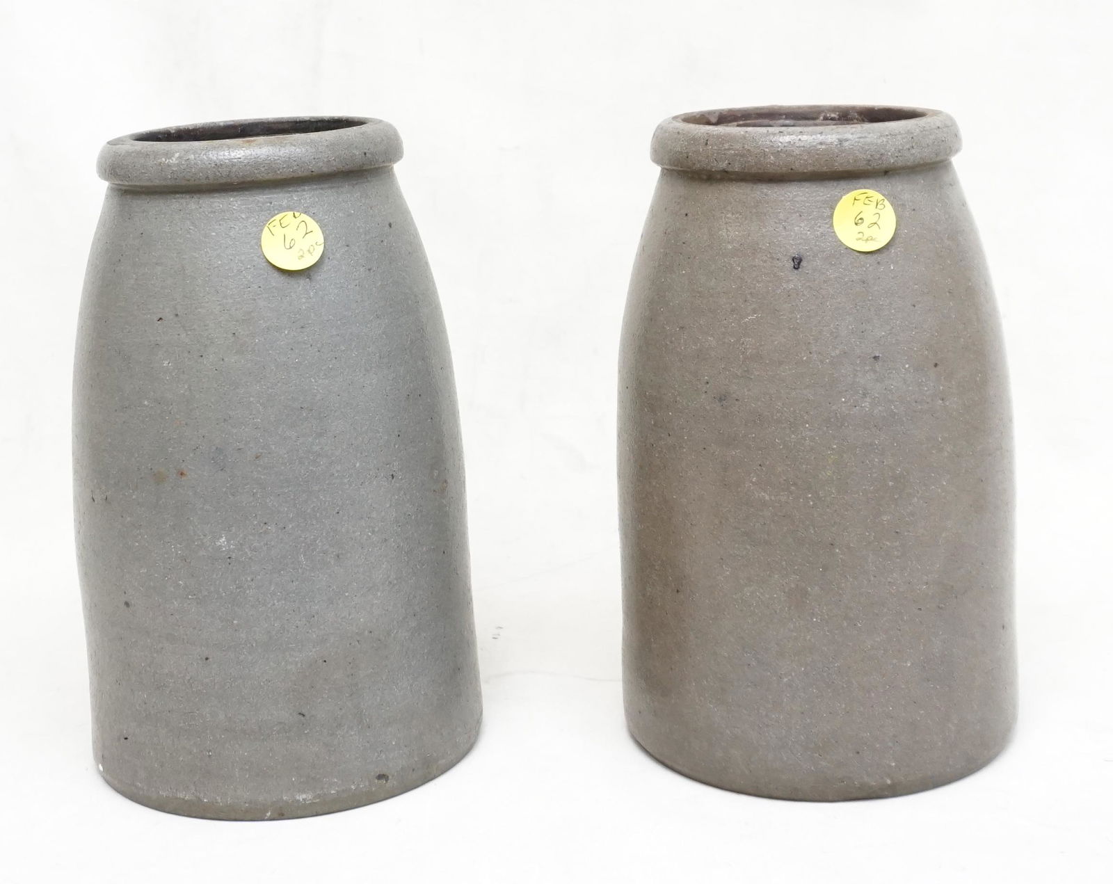 PAIR ANTIQUE WESTERN PENNSYLVANIA STONEWARE (1 of 5)