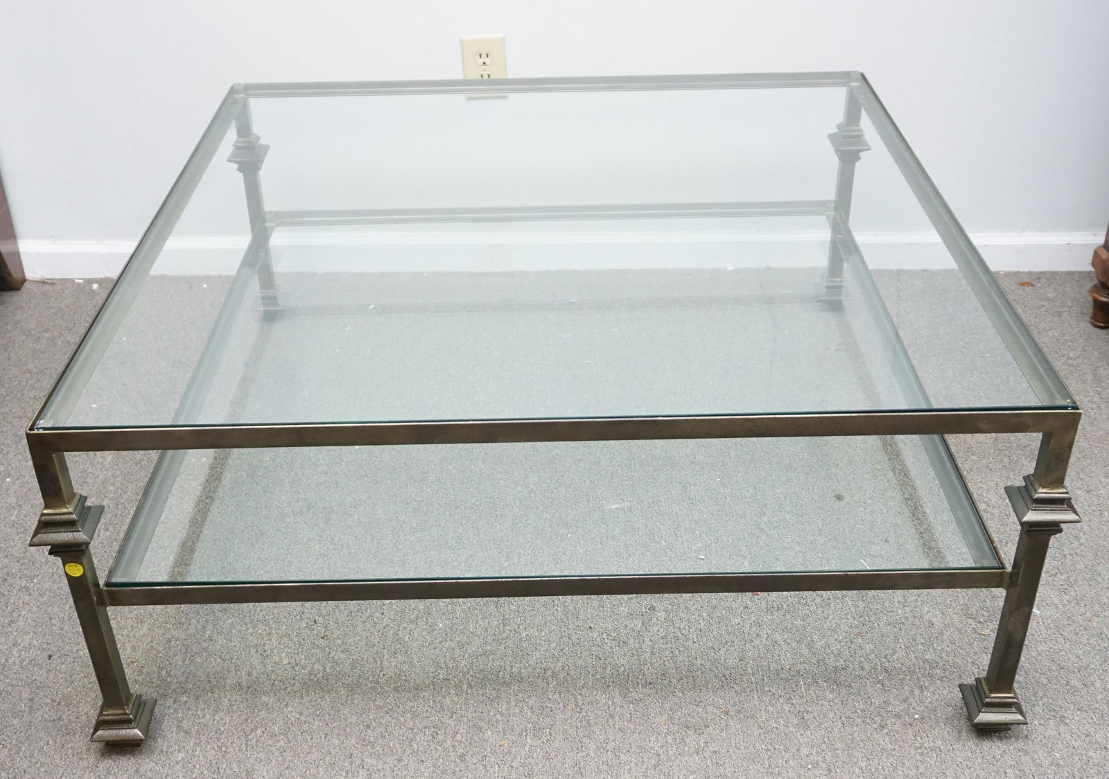 LARGE IRON & GLASS COCKTAIL TABLE (1 of 5)