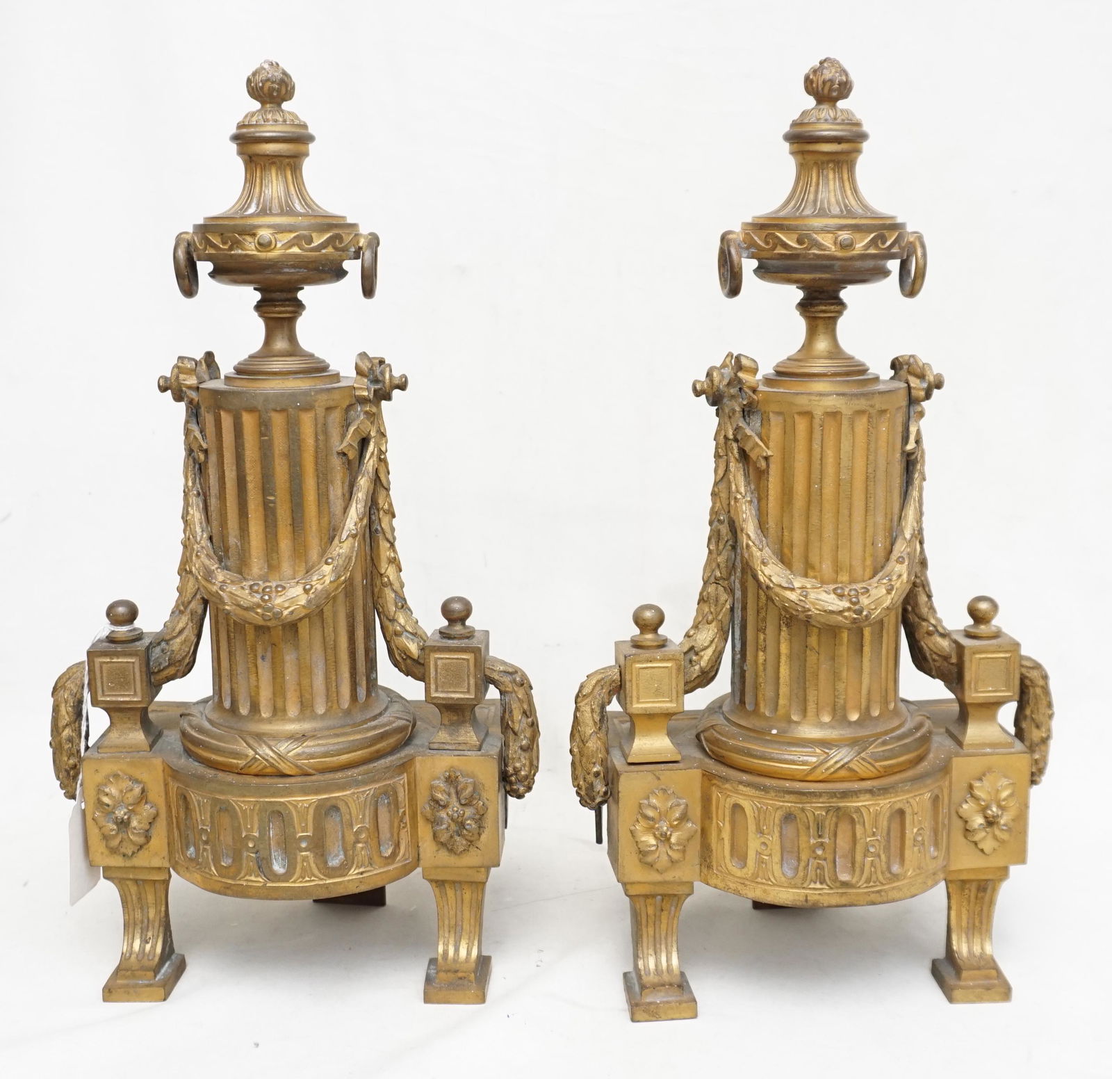 NAPOLEON III GILT BRONZE CHENETS (1 of 7)