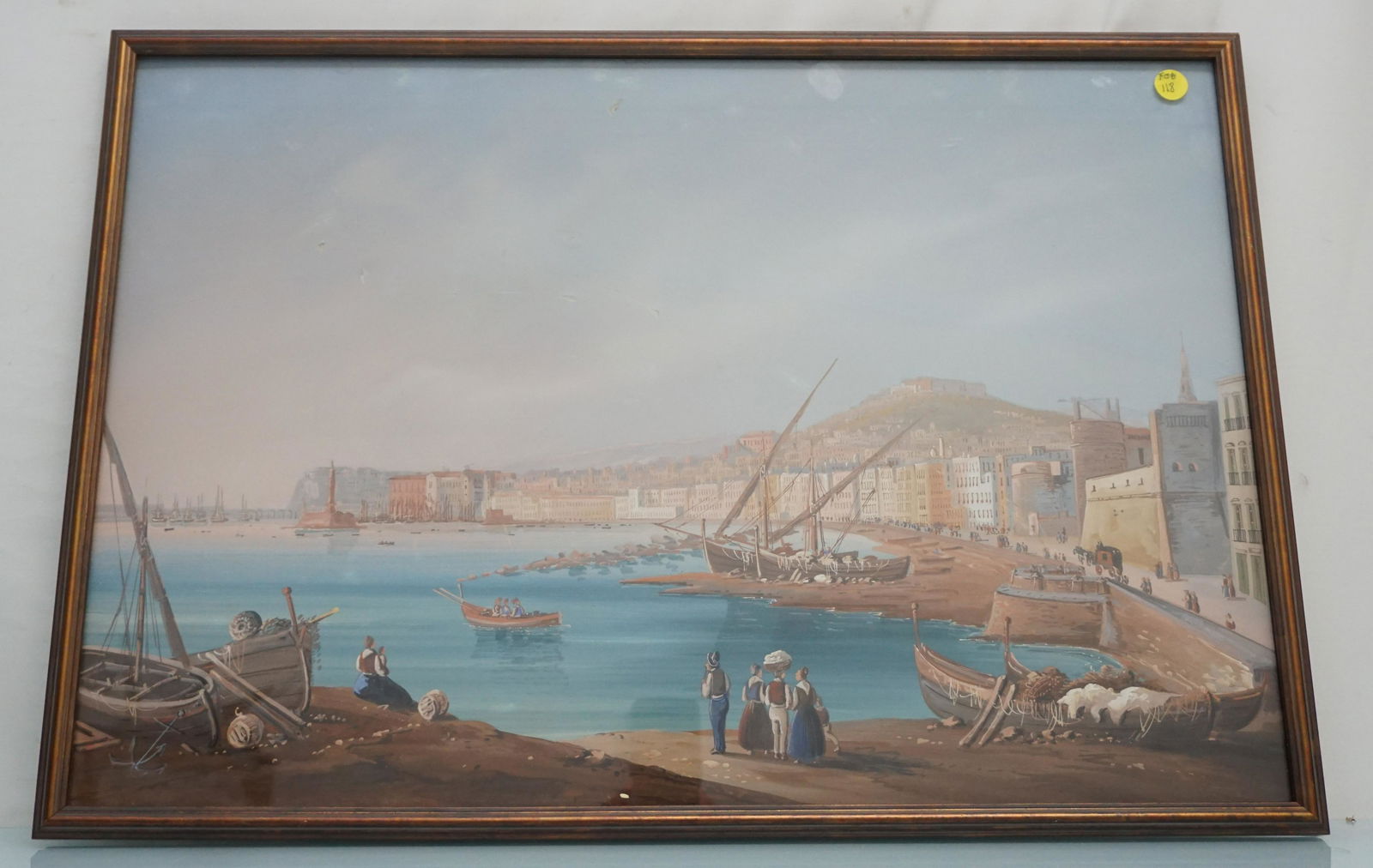 19th c ITALIAN SCHOOL SAN VINCENZO GOUACHE (1 of 5)
