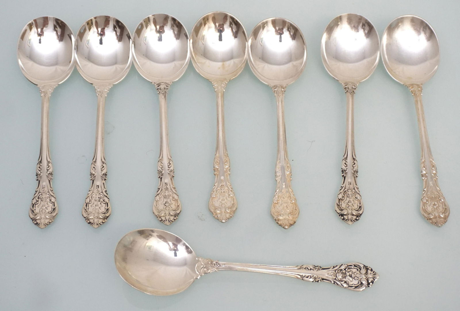 8 GORHAM STERLING KING EDWARD CREAM SOUP SPOONS (1 of 4)