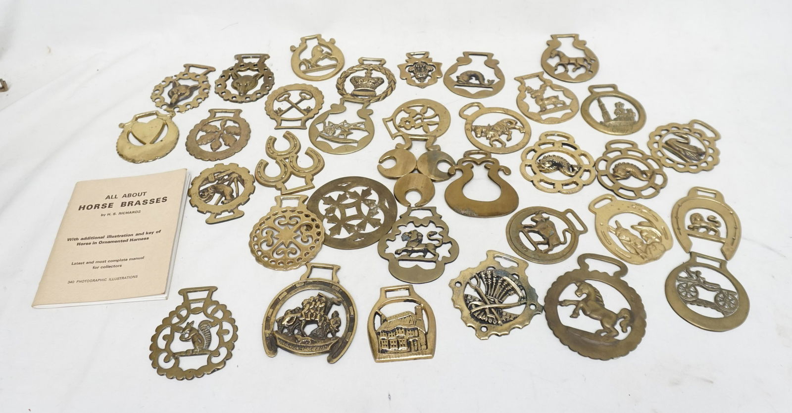 34 ANTIQUE ENGLISH HORSE BRASSES Feb 27, 2022 Charleston Estate