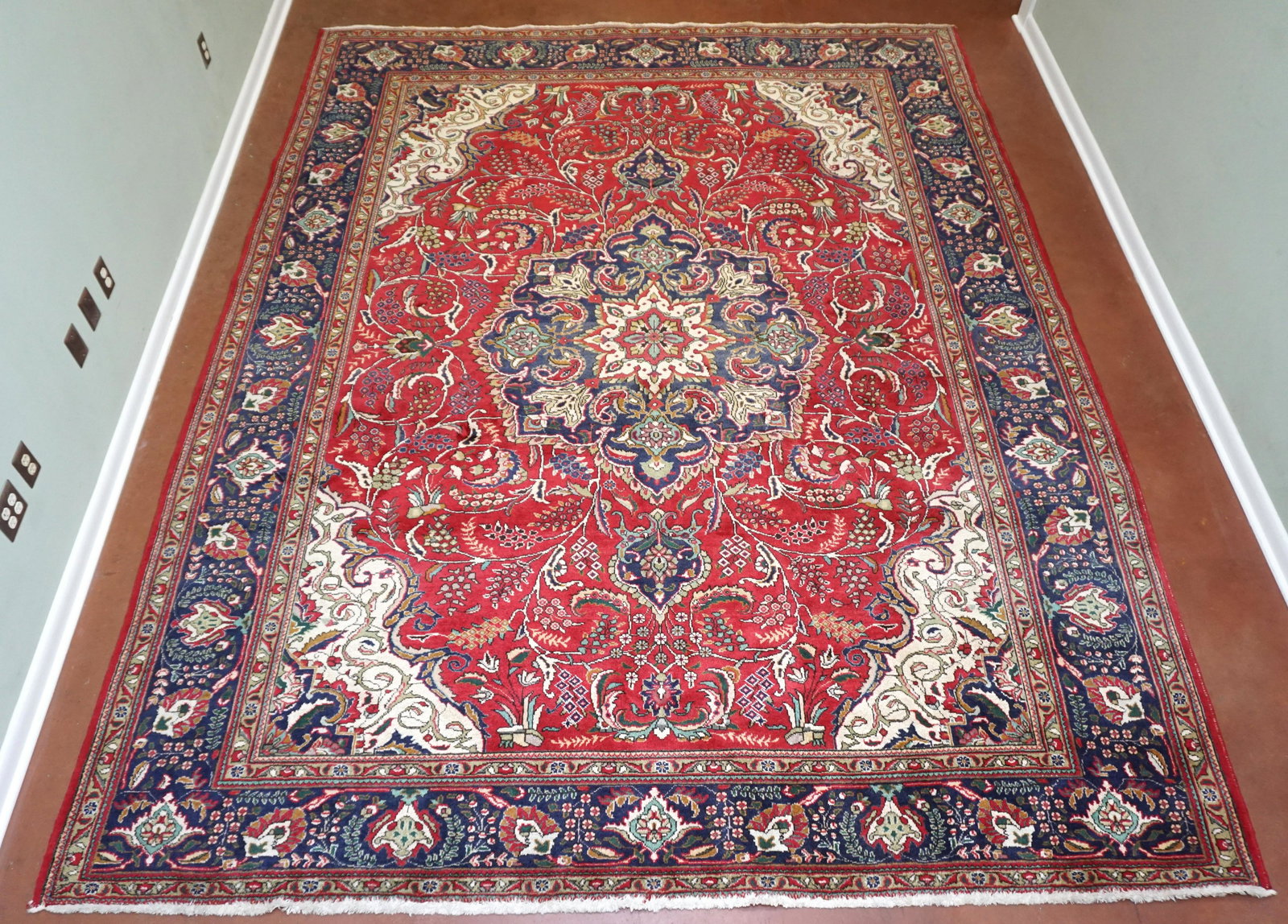 LARGE SEMI ANTIQUE PERSIAN KASHAN 13FT (1 of 9)