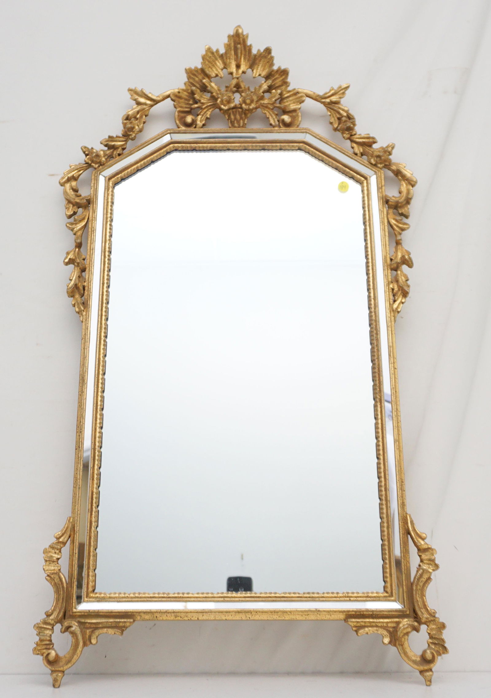 LABARGE ITALIAN GILT CARVED BEVELED MIRROR (1 of 7)