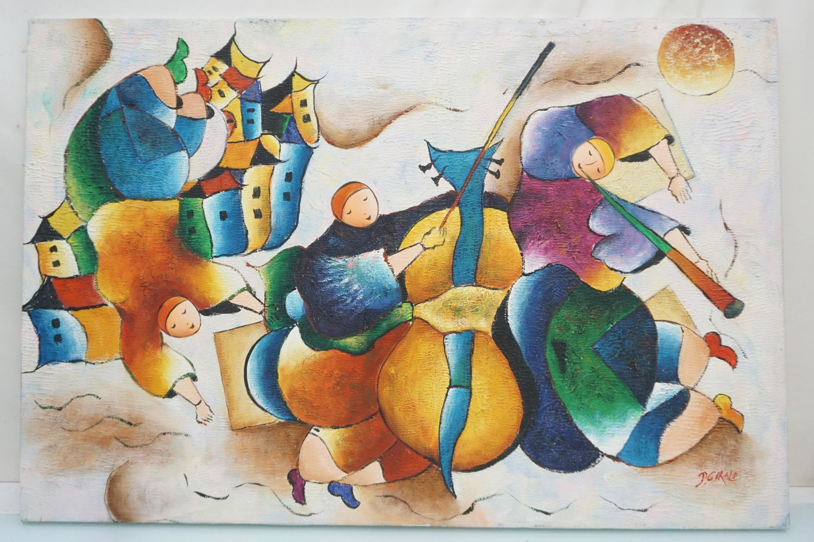 D. GERALD IMPASTO ABSTRACT PAINTING (1 of 6)