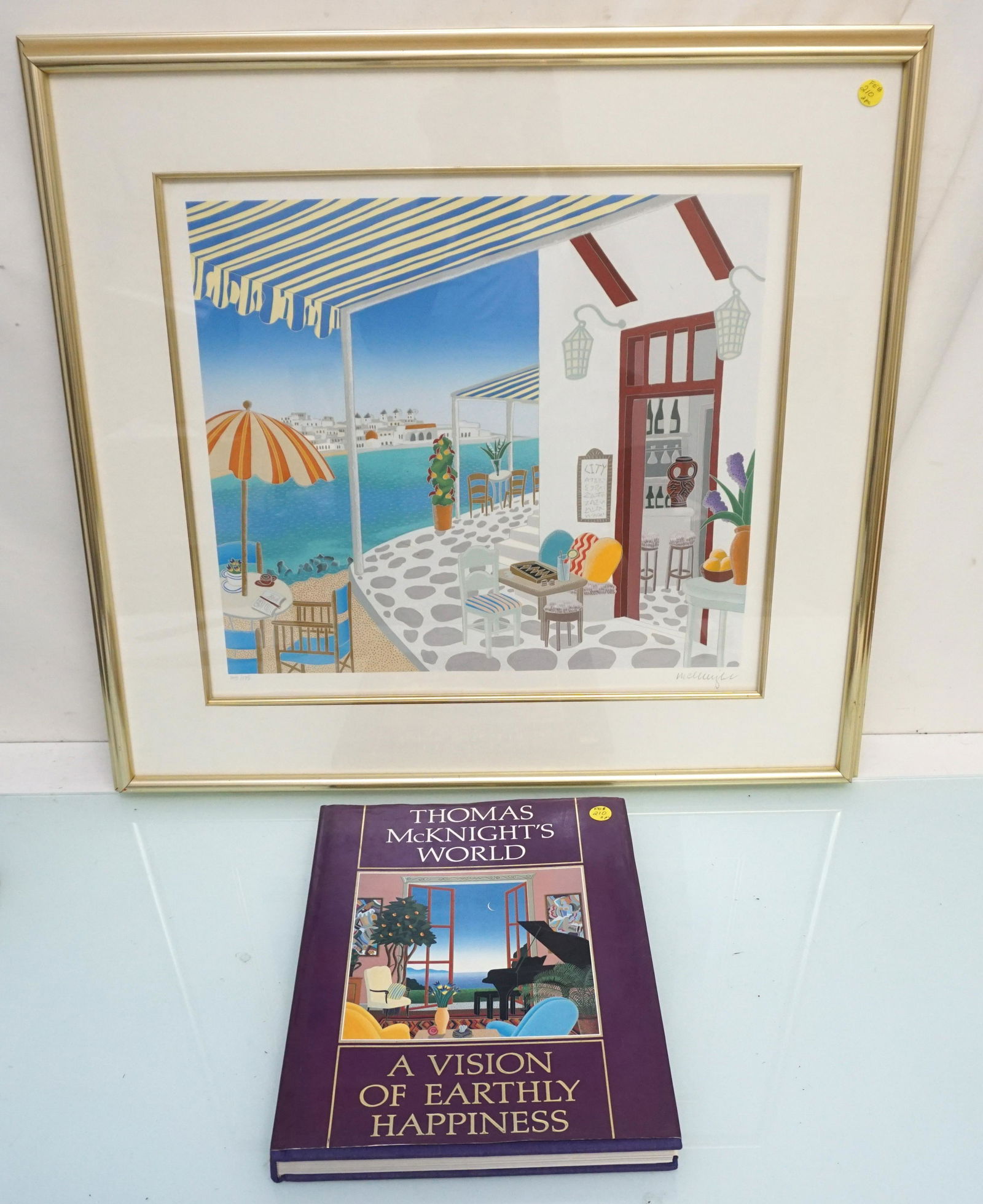 THOMAS MCKNIGHT SERIGRAPH MYKONOS CITY BAR + (1 of 9)