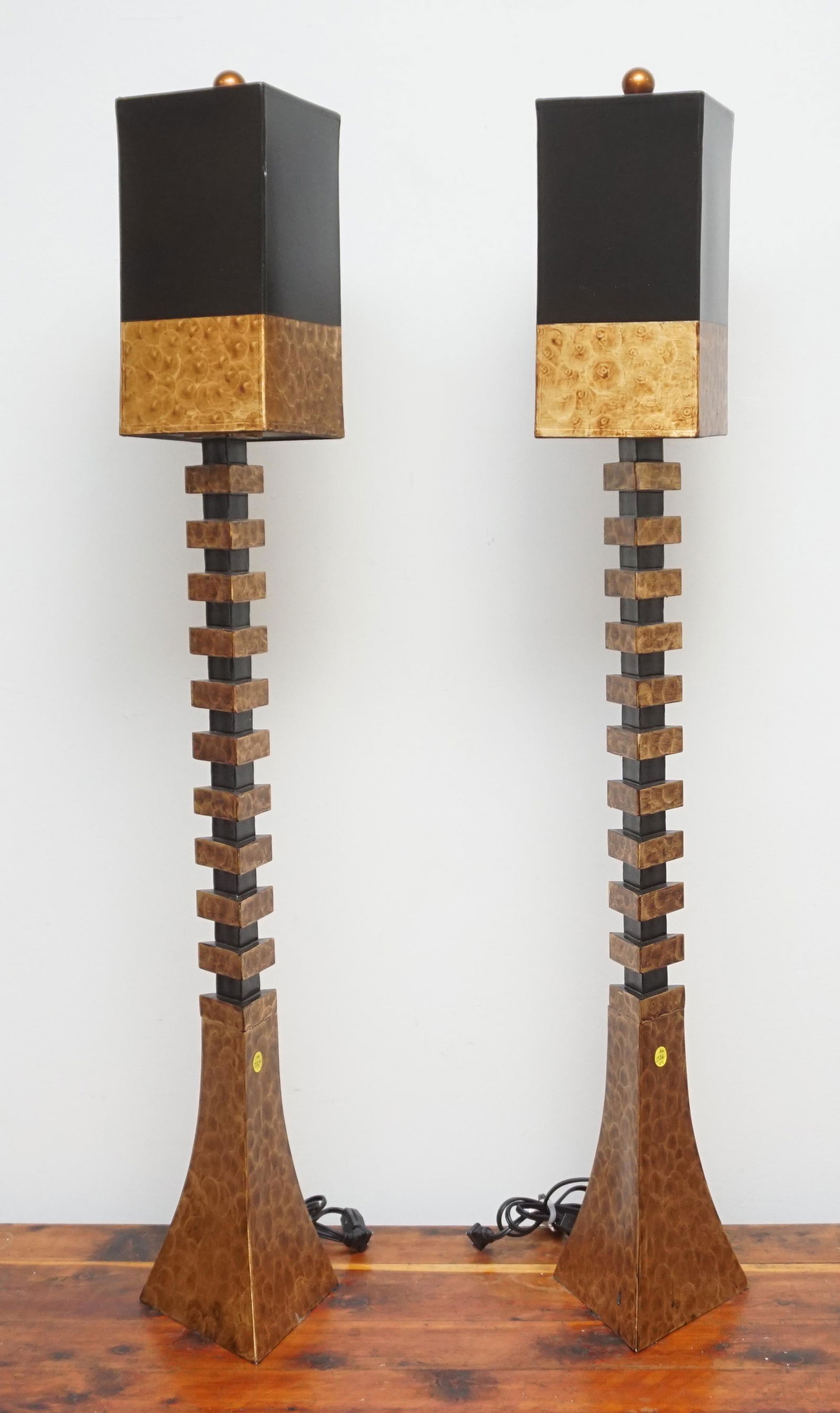 PAIR KINDER HARRIS MODERN TALL LAMPS (1 of 6)