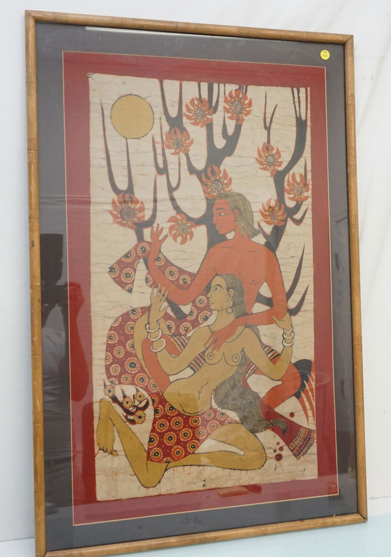 SRI LANKA BATIK COUPLE FRAMED (1 of 7)