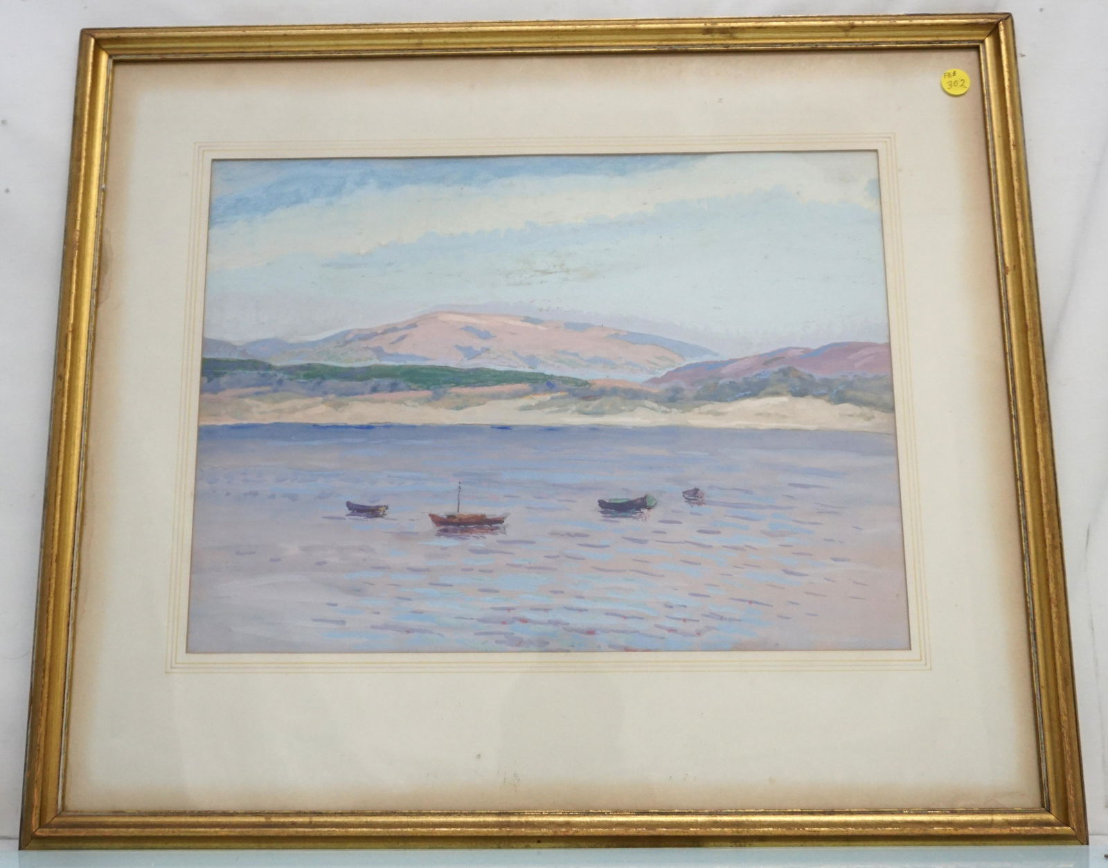 VINTAGE 1930s GOUACHE WATERCOLOR (1 of 6)