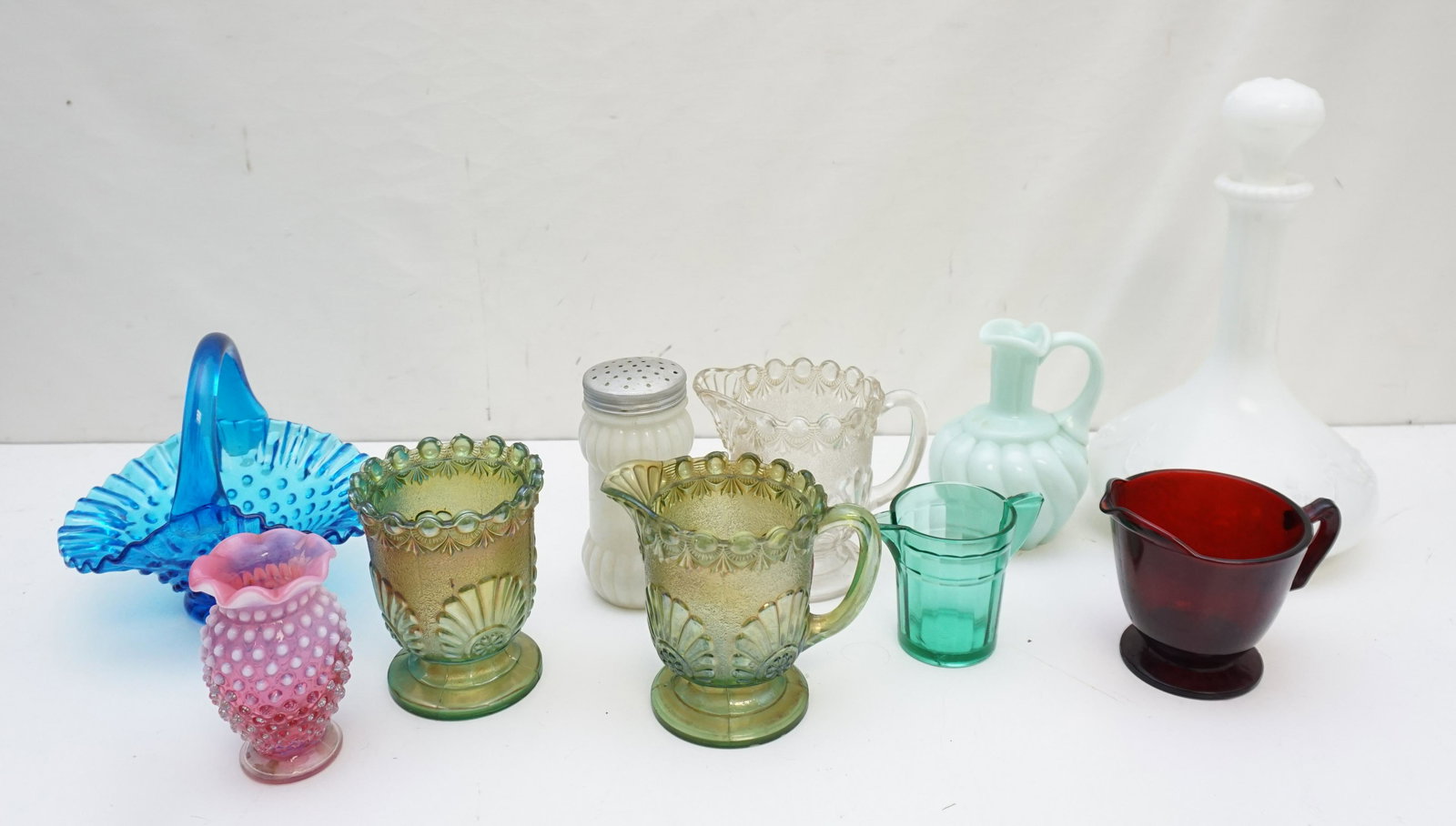 10 pc VINTAGE GLASS - CARNIVAL - BASKETS + (1 of 7)
