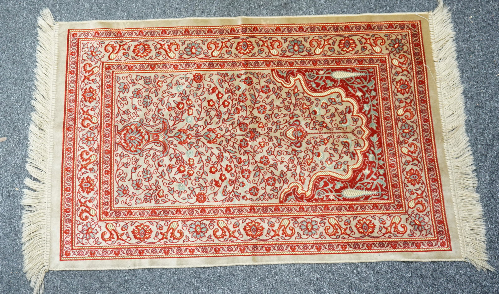 PERSIAN SILK TAPESTRY EMBROIDERY RUG (1 of 6)
