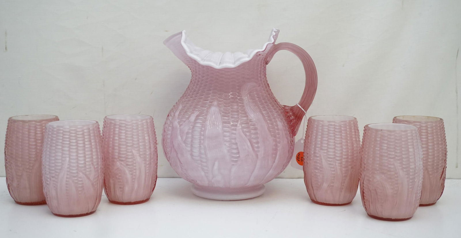7 PC RARE L.G. WRIGHT PINK LEMONADE SET 1960 (1 of 7)