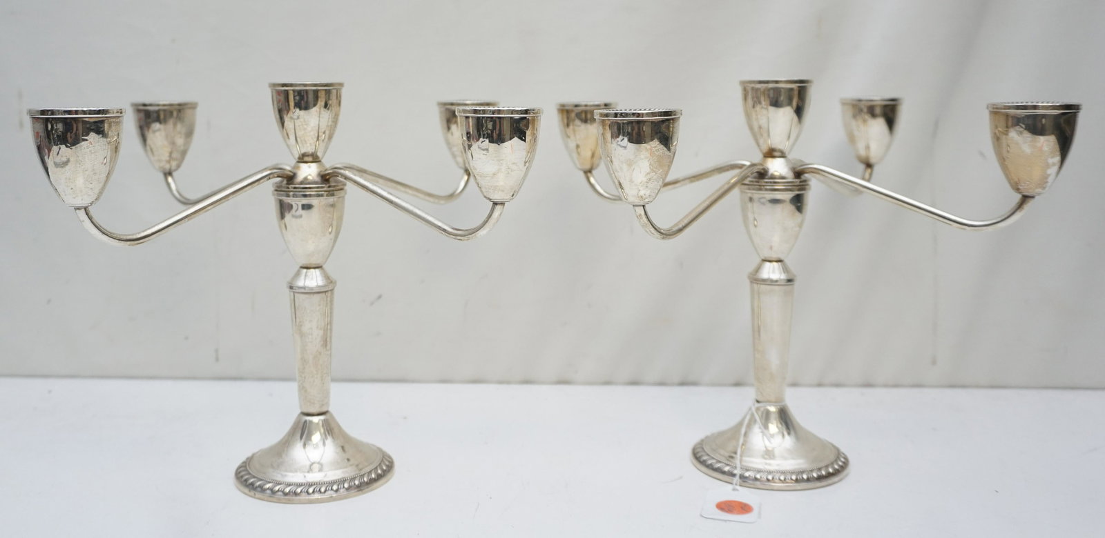 PAIR MAYFLOWER STERLING CANDELABRA (1 of 6)