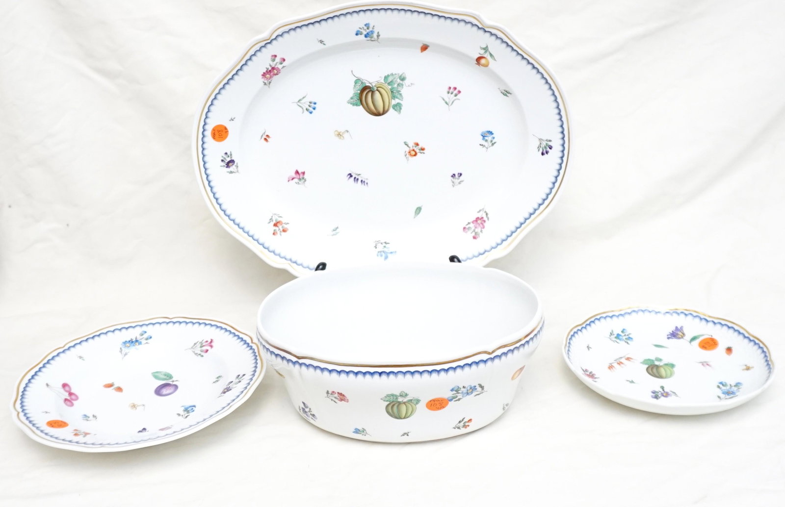 4 PC RICHARD GINORI ITALIAN FRUIT SERVING PLATTER (1 of 6)